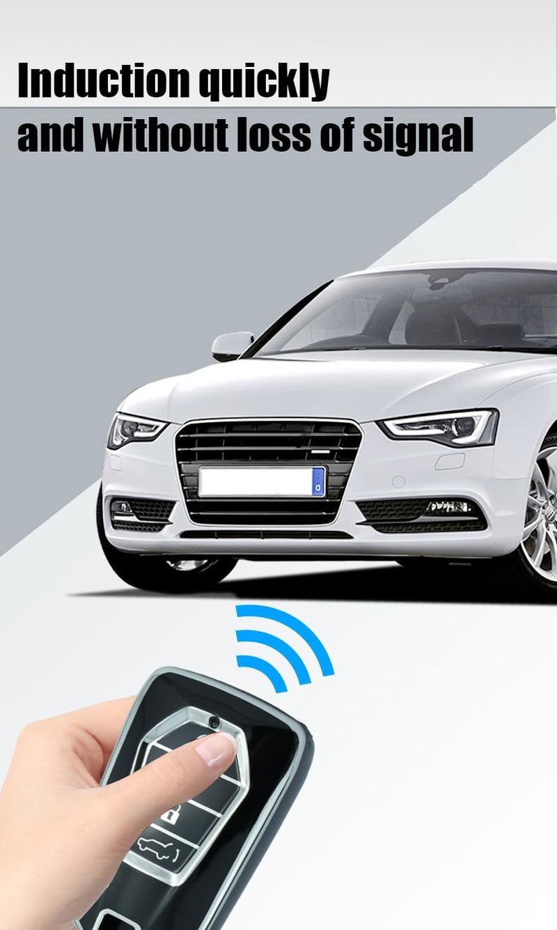 TECART Keyless Entry Remote Key Shell Cover Fit for Isuzu New MU-X X Series TPU Key Fob Protector Accessories 4 Button Black image number 2