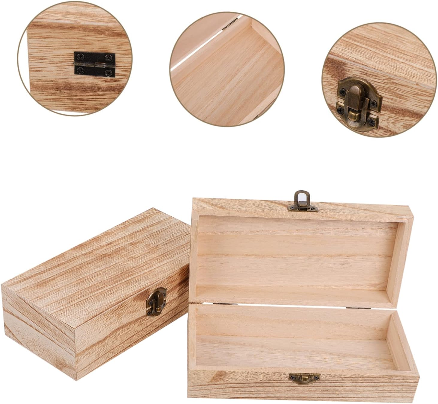 Solid Wood Storage Boxes Christmas Boxes Small Jewelry Packing Retro Design
