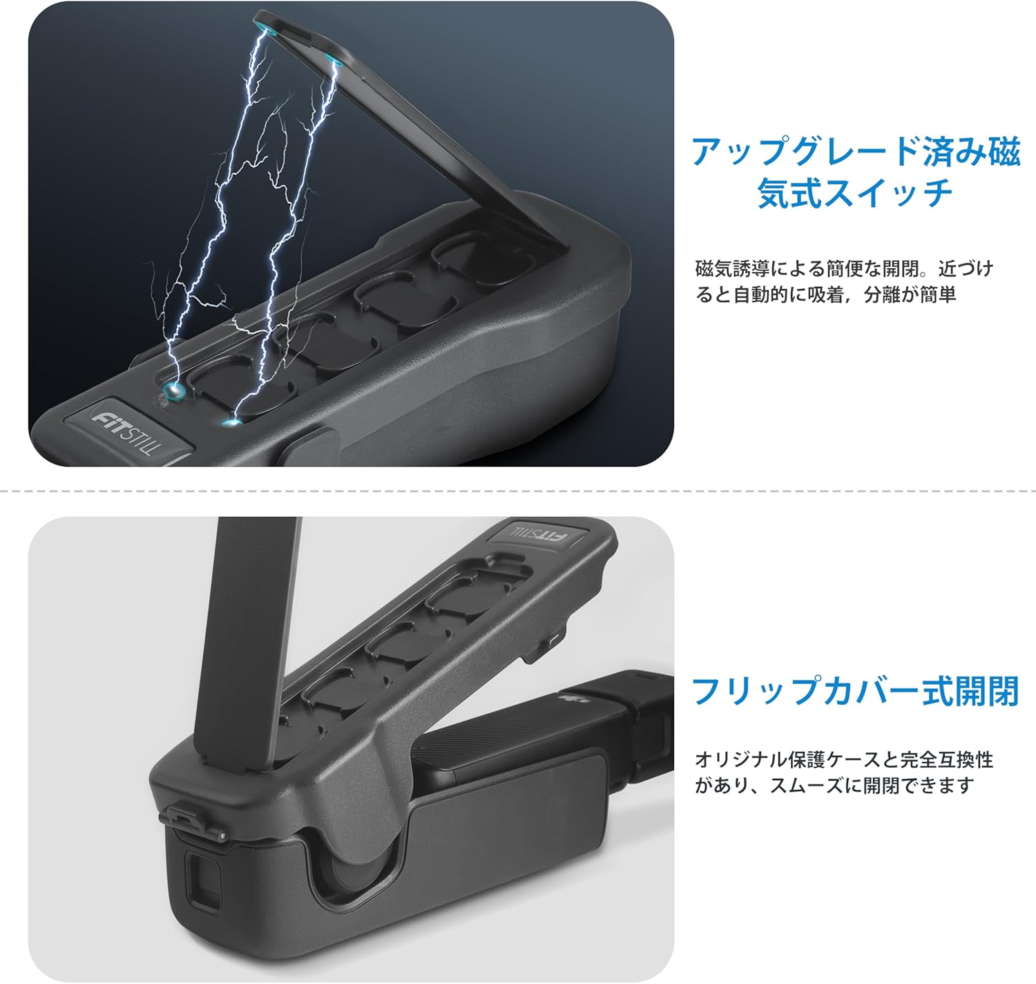 Fitstill Protective Cover for DJI Osmo Pocket 3, All-Round Protection/Matching Original Protective Case, Can Store ND Filters, with Strap and Safety Rope, Pocket 3 Protective Case Accessory image number 3