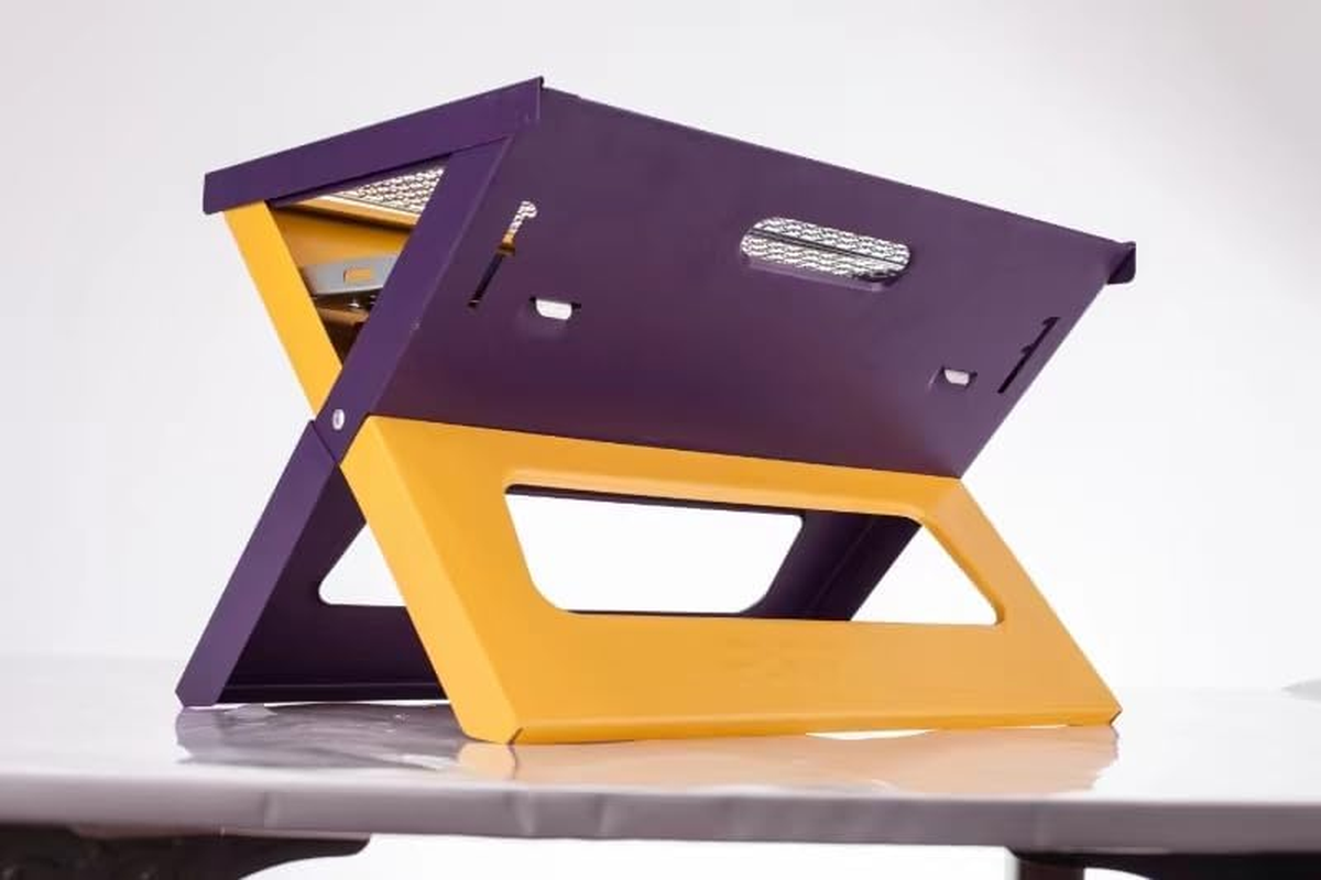 Portable Charcoal Grill with Folding Legs, 41 X 26 Cm Outdoor BBQ Grills, Camping Barbecue image number 1