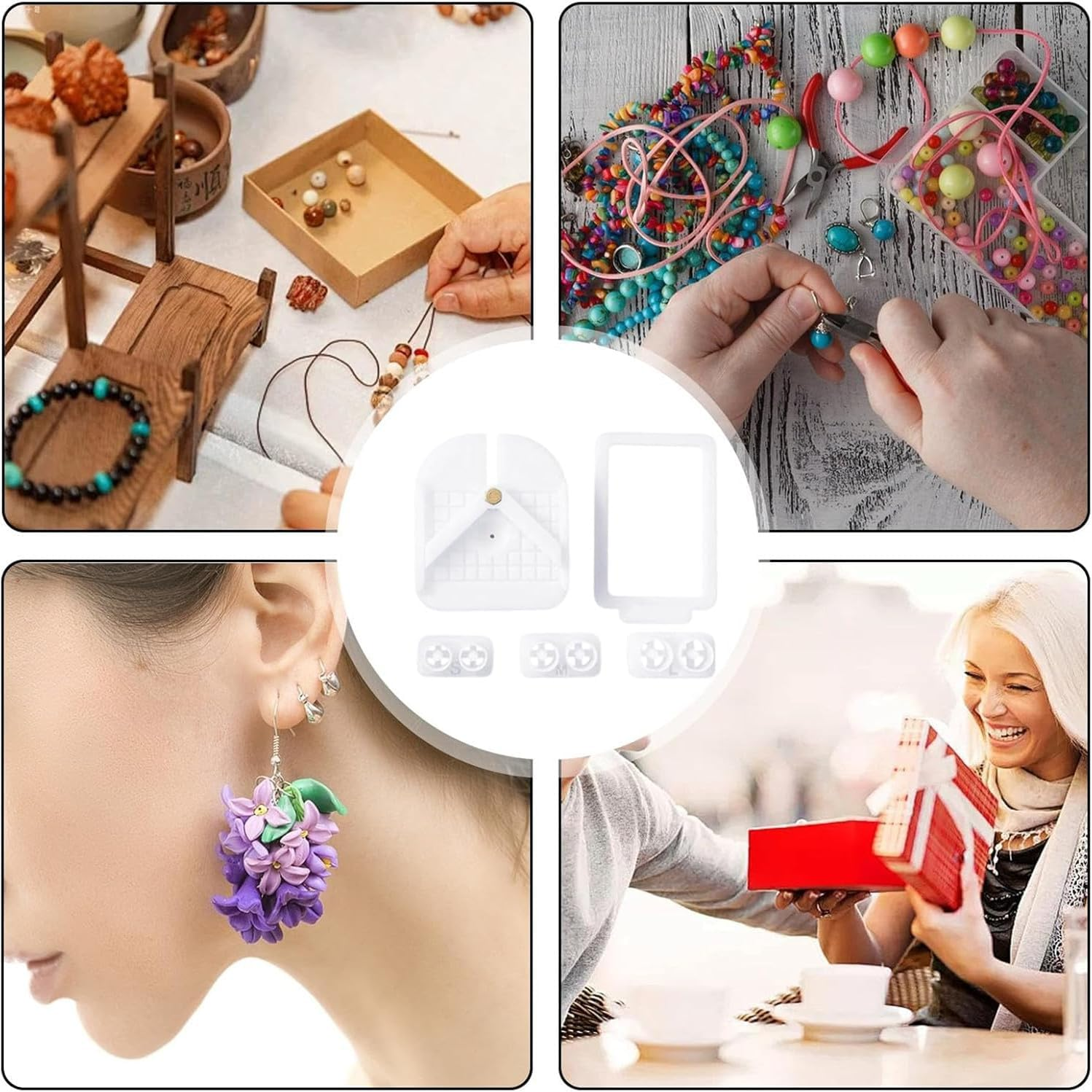 Stud Post Embedding Tool for Polymer Clay Earring, Polymer Clay Tools for Clay Jewelry, Earring Post Embedder Tool image number 6