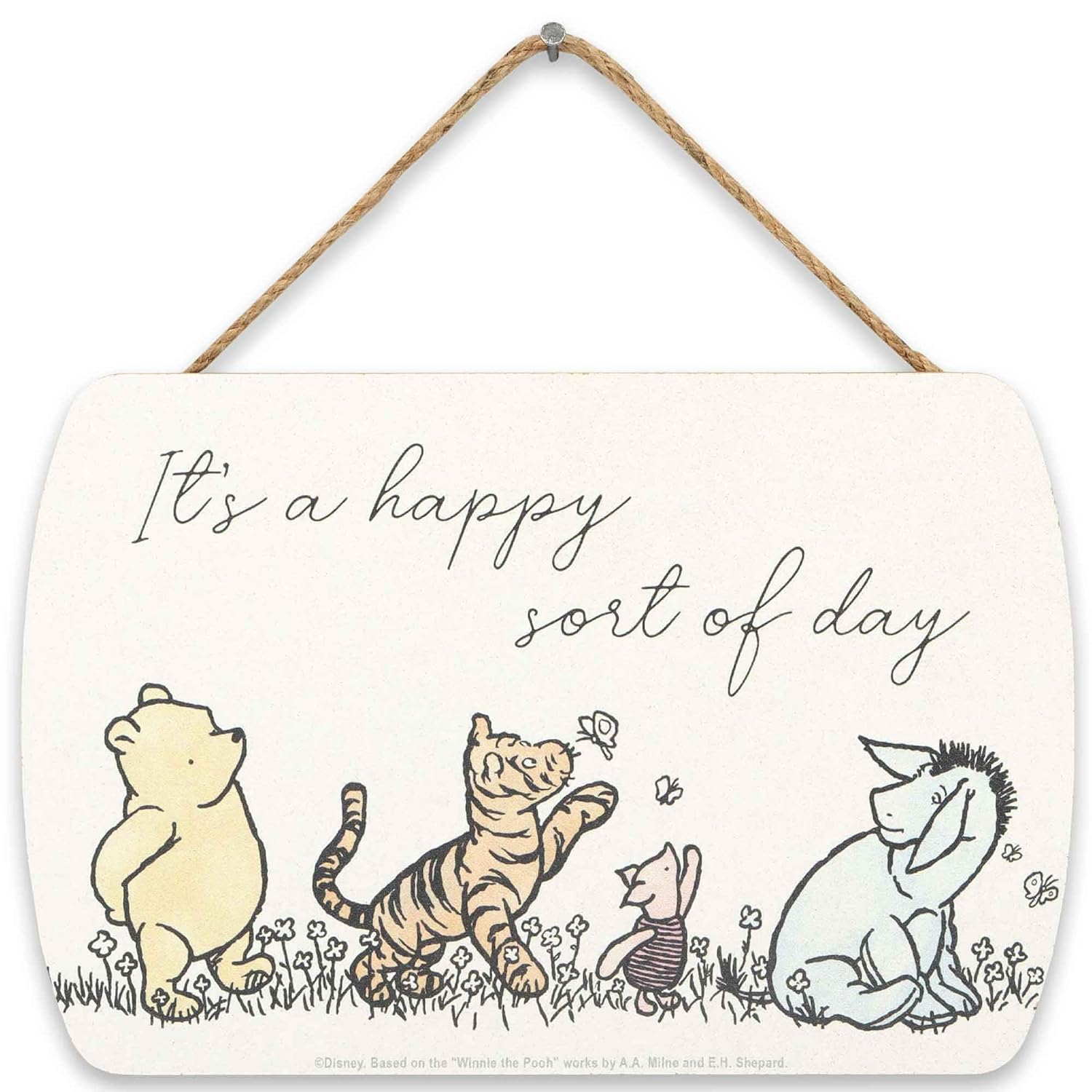 Disney Winnie the Pooh You'Re the Best Part Hanging Wood Wall Decor - Adorable Winnie the Pooh Sign for Home
