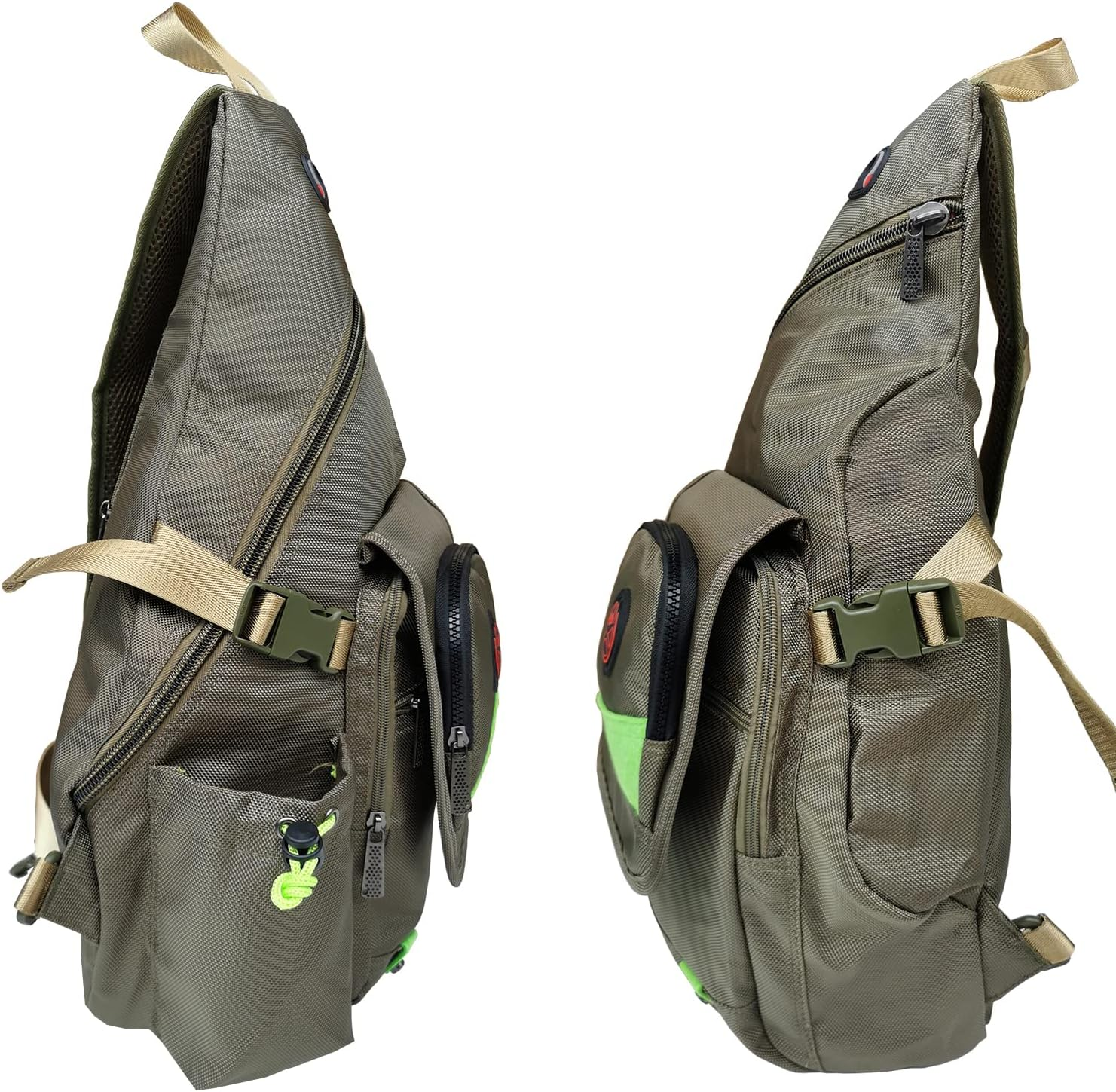 INNTURT Large Sling Bag Backpack Pack 13" 14" Laptop Bag Satchel Festival Travel - Lake Blue image number 4