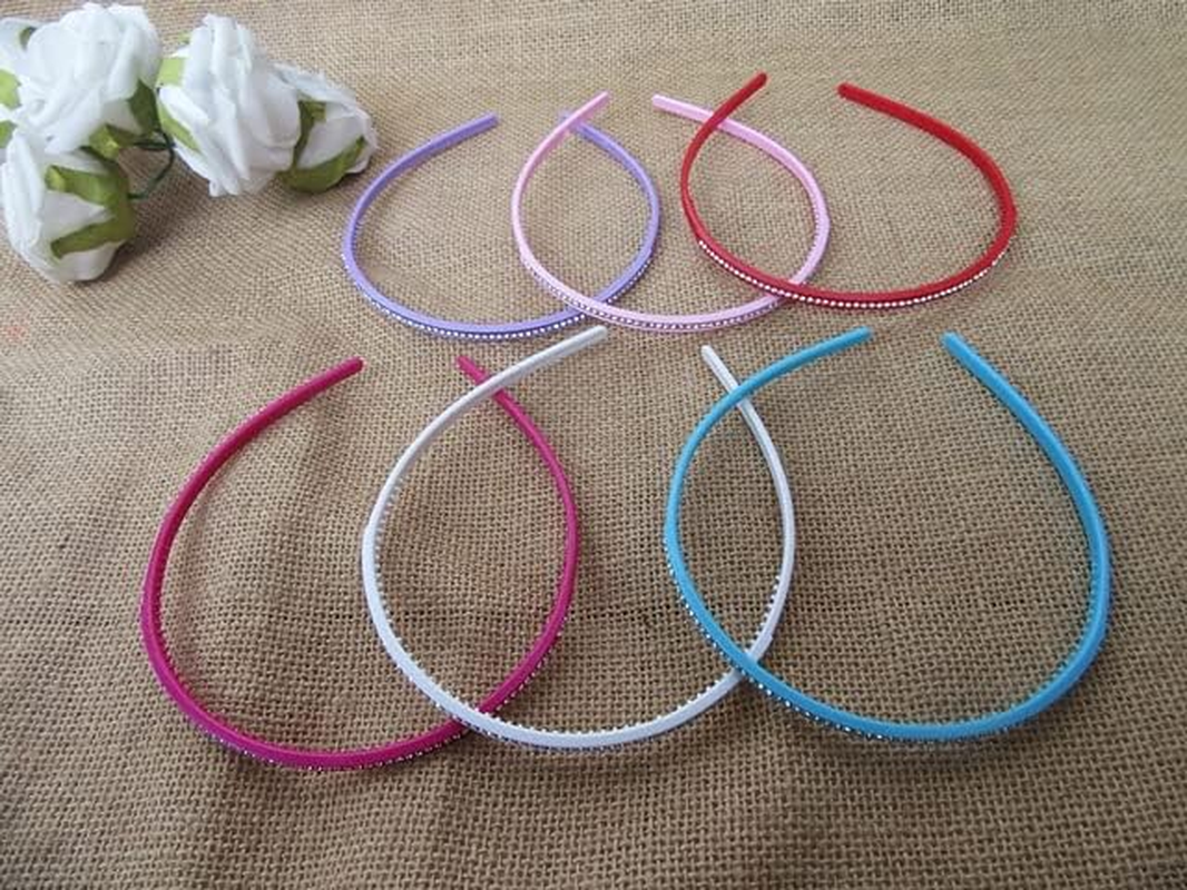 12Pcs New Thin Headbands Hair Band Hair Loop 5Mm Mixed Color image number 2