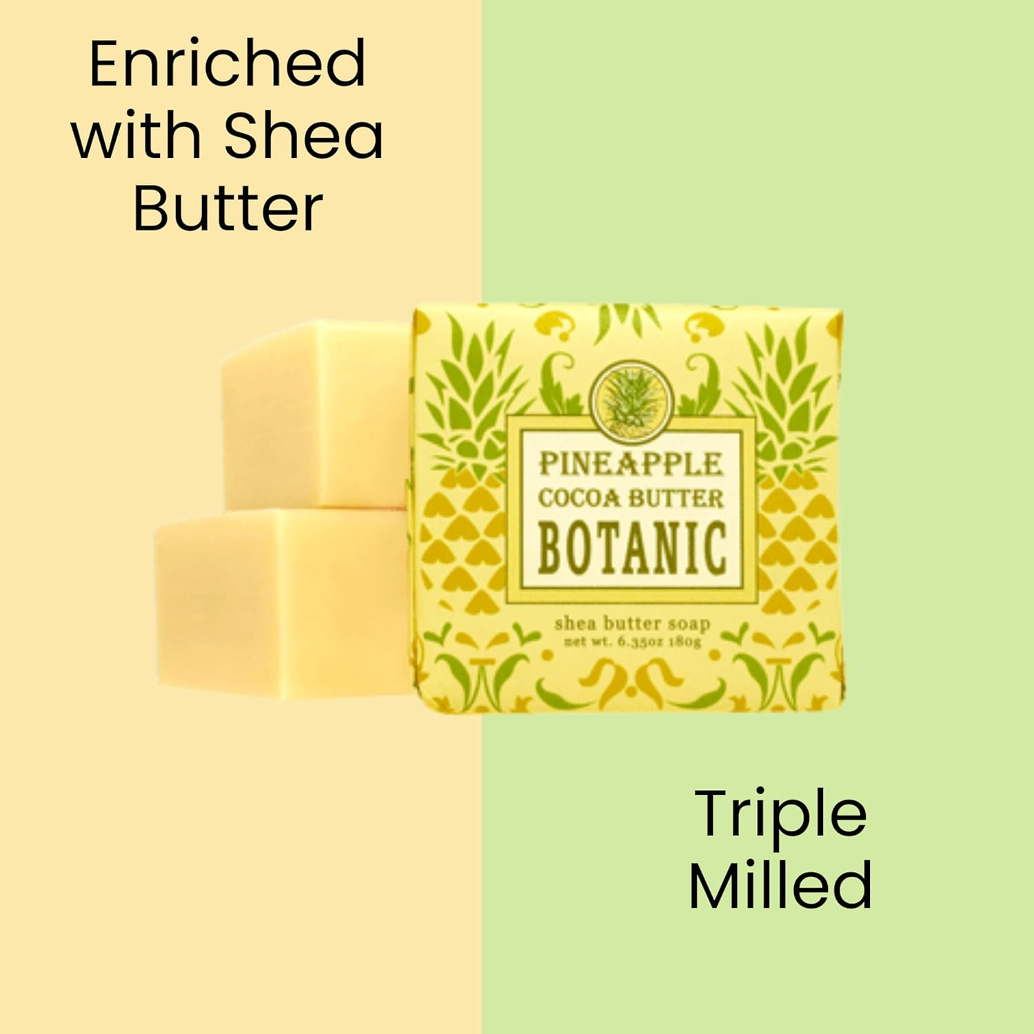 Greenwich Bay Mini Botanical Soap Bars 12 Pack &ndash; 1.9 Oz Each &ndash; Scented Guest Soaps for Airbnb, Spa, Hotel, Salon, or Bath &ndash; Individually Wrapped Elegant Travel Size Bars Pineapple