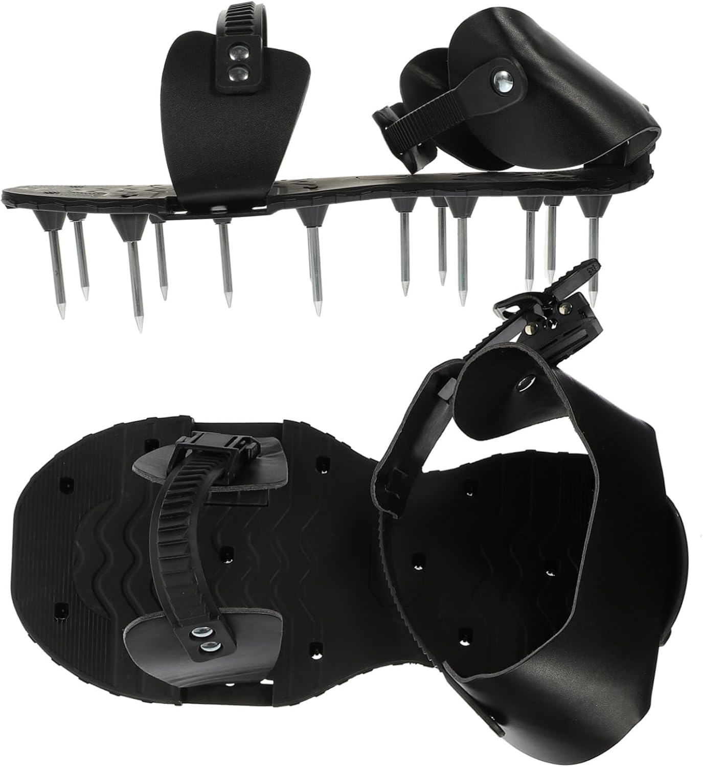 Outanaya Lawn Aerator Shoes Pu Spike Soles Gardening Spike Shoes for Grass Aeration Black Easy-Assembly for Lawn and Patio image number 1