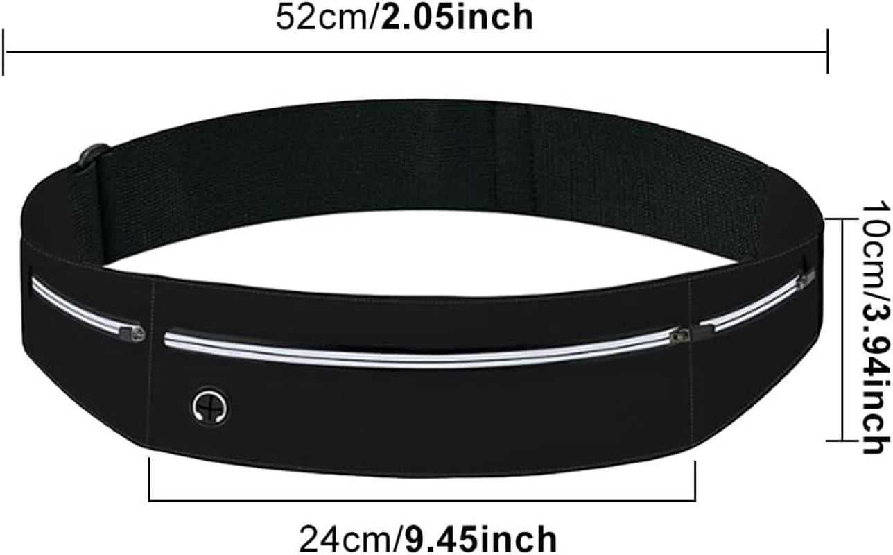 Running Belt for Men and Women, Waist Pouch Belt, Water Resistant Fanny Pack, Reflective Strips Fits Large Phone for Running, Hiking and Cycling image number 3