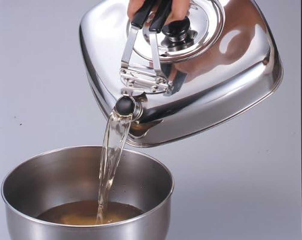 Sugiyama KS-2621 Kettle, 6.5 Gal (2.5 L), Compatible with Induction and Gas Fire, Stainless Steel, Stores in the Refrigerator, Barley Tea, Compact, Storable, Stackable, Made in Japan