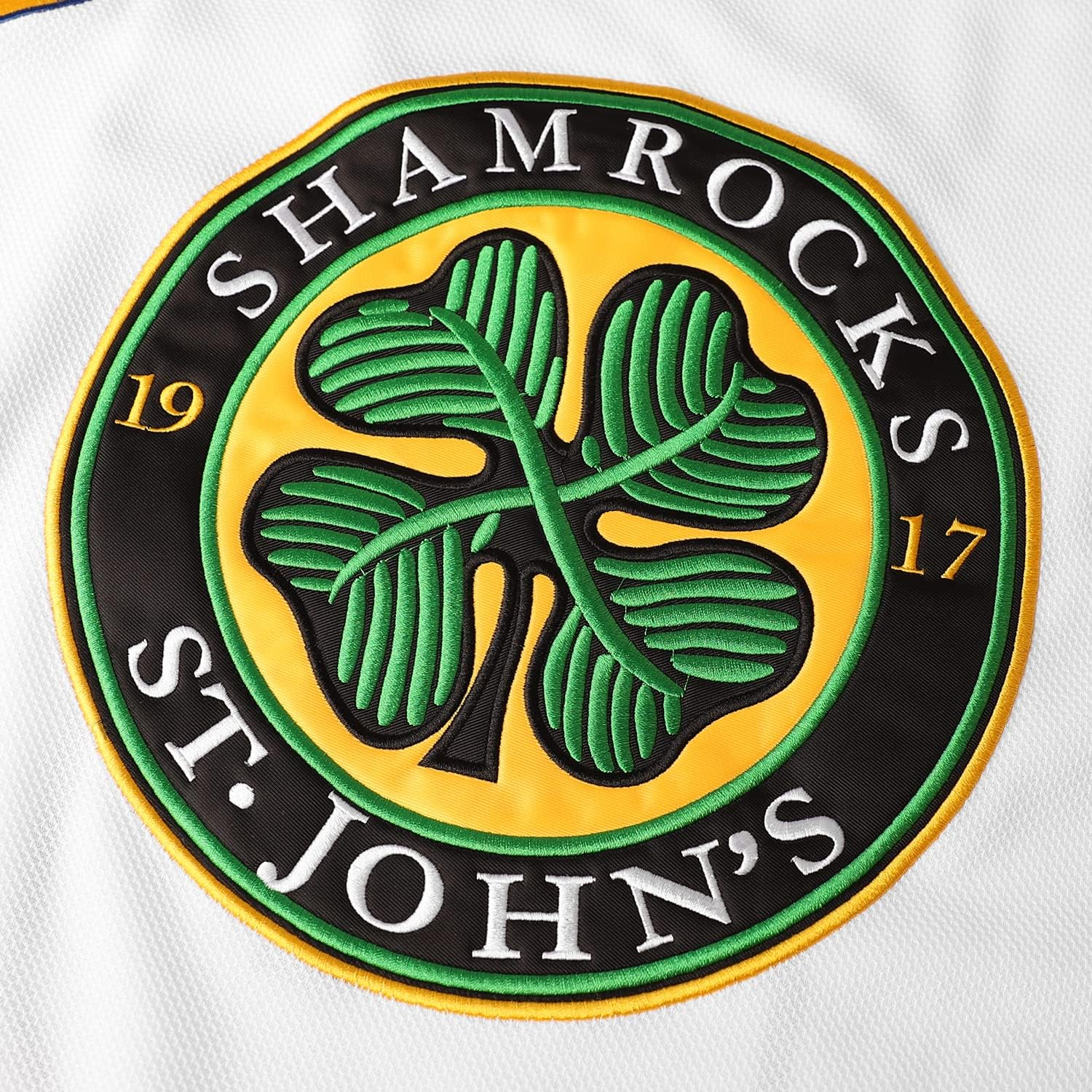 3 Ross the BOSS Rhea ST John'S Shamrocks Stitched Hockey Jersey with EMHL Patch White Green