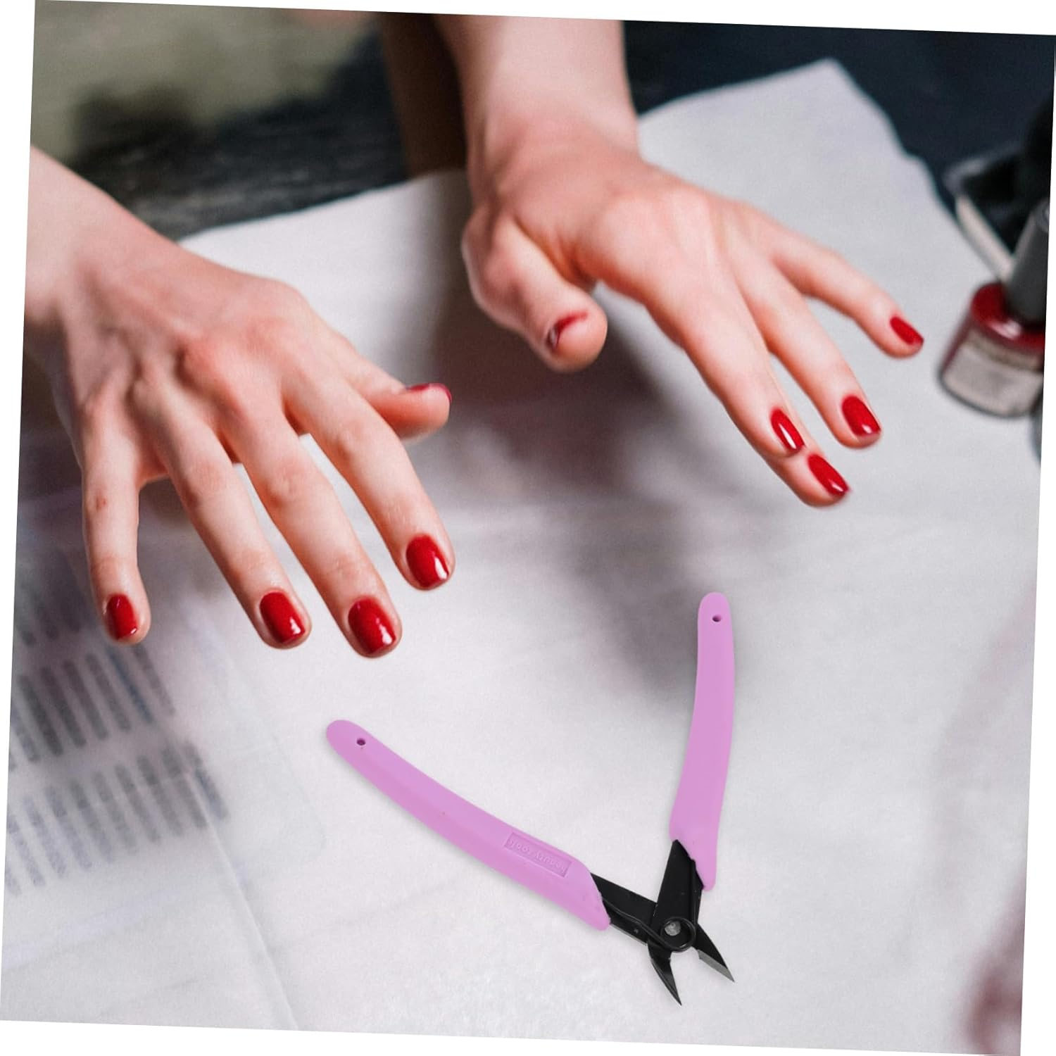 WRITWAA Nail Art Diamond Removal Pliers Stainless Steel Manicure Clippers for Rhinestone Remover Nail Charm Diy Decorations image number 2