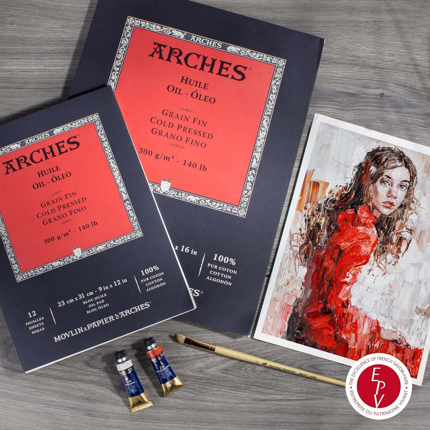 Arches Cold Pressed Oil Watercolour Paper Pad, Natural White, 31 X 41 Cm (2 Sheets) image number 1