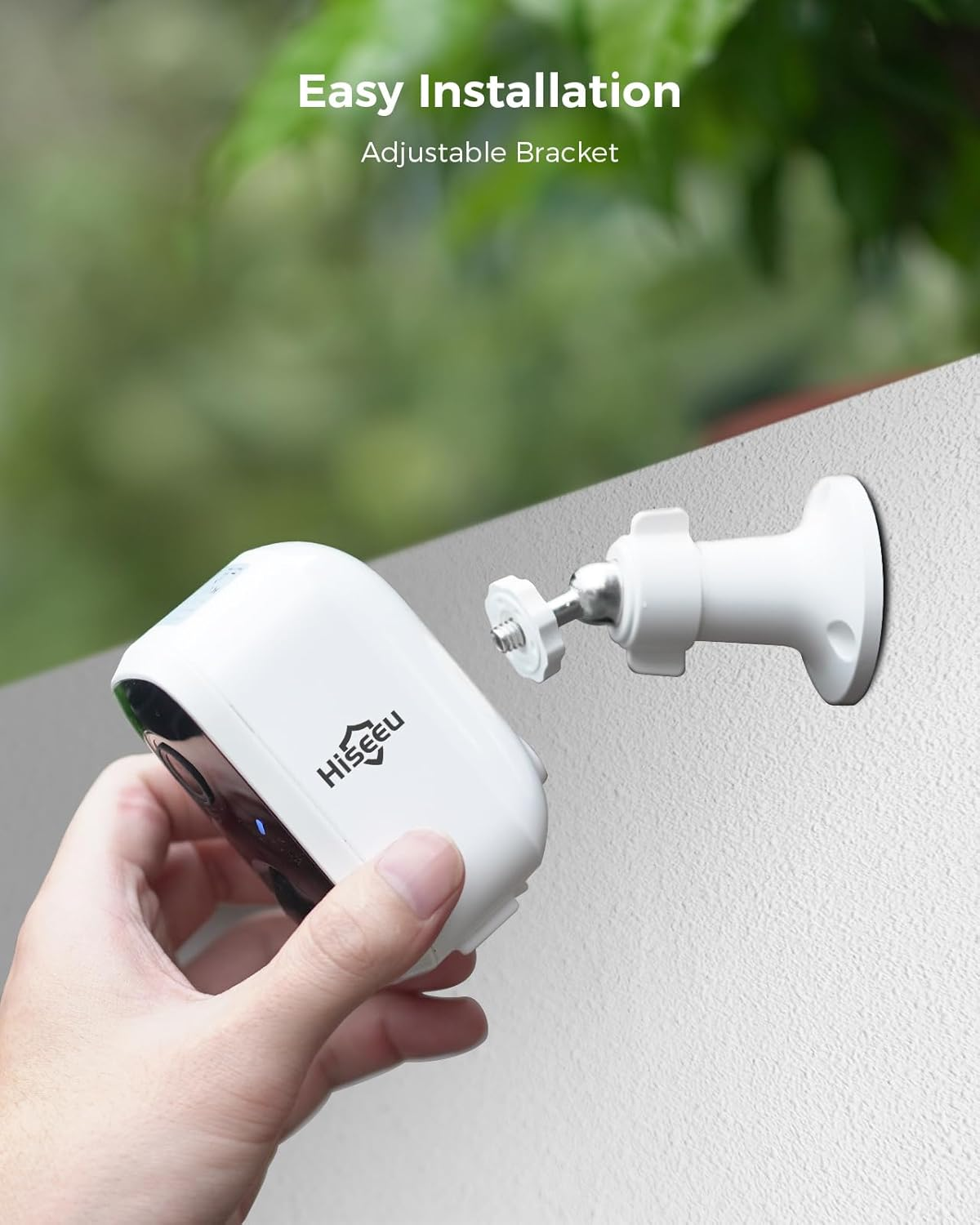 Hiseeu Security Cameras Wireless Outdoor, 4 Cam-Kit, 2.4G, 5G Wifi Pro 400Ft, No Monthly Fee, Solar-Powered, Home Security Cameras System with PIR/AI Detection, 2K Color Night Vision (4 Cam-Kit) image number 2