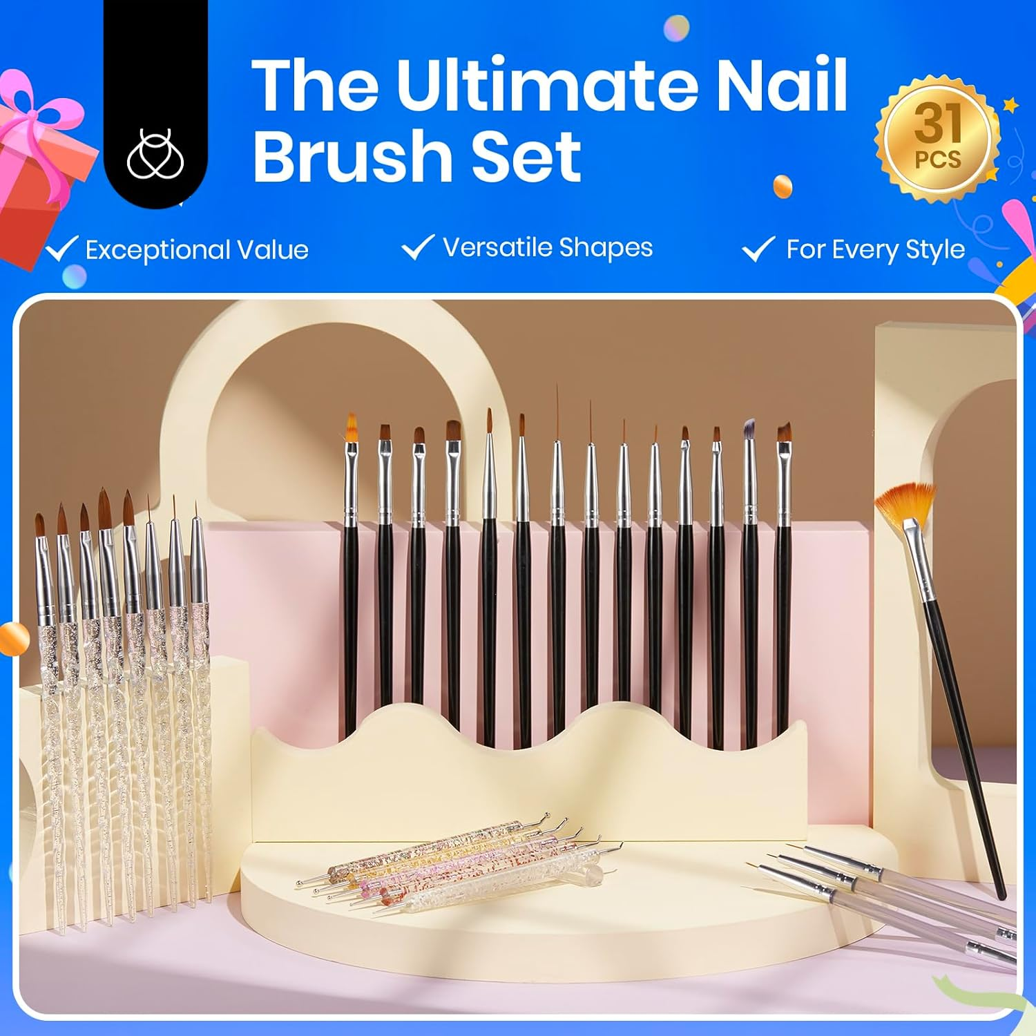 Beetles Nail Art Brushes-Bt-Nb052Us image number 2