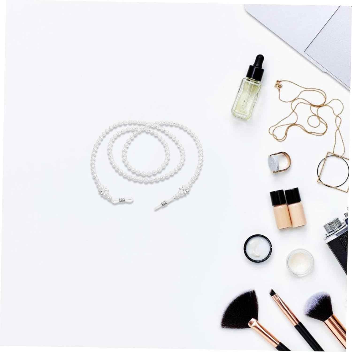 LRXIYODE Pearl Beaded Eyeglass Chain Anti-Slip Strap for Women Sunglasses and Mask Holder Fashion Necklace Eyewear Accessory Anti-Falling Lanyard image number 1