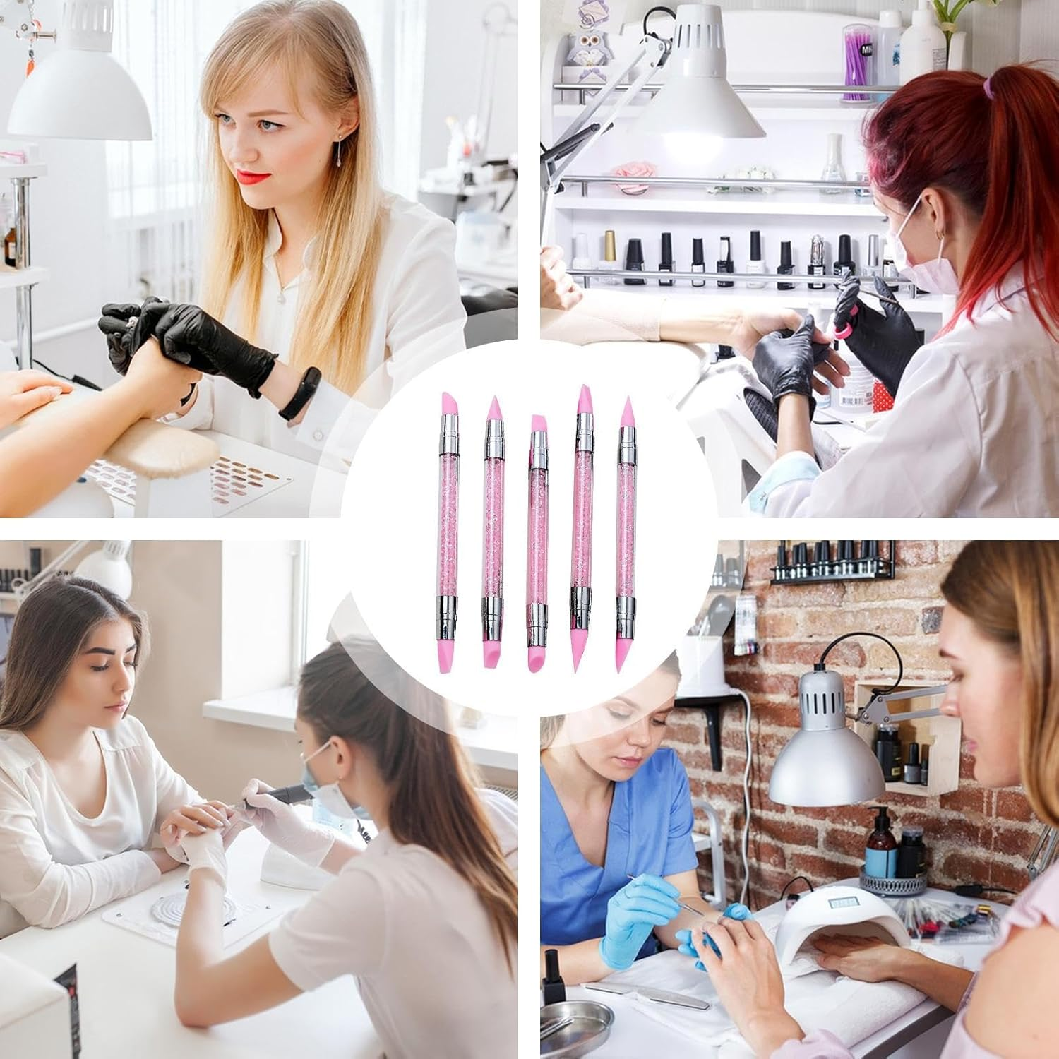 Evnbhgyu Nail Sculpture Pen - Double-Ended Nail Sculpting Pen - Heat-Resistant Fingernail Shaping Supplies for Traveling Business Trip School Indoor image number 6