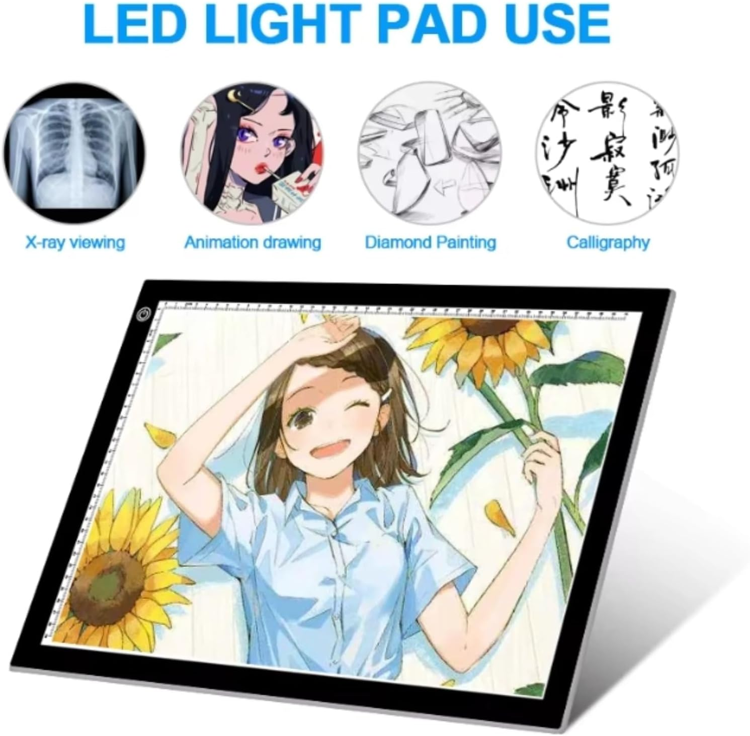 Slide Viewer,Ultra Slim Pad Slide and Film Viewer,3 Brightness Levels LED Lighted Illuminated Viewing,For Film Negative image number 4