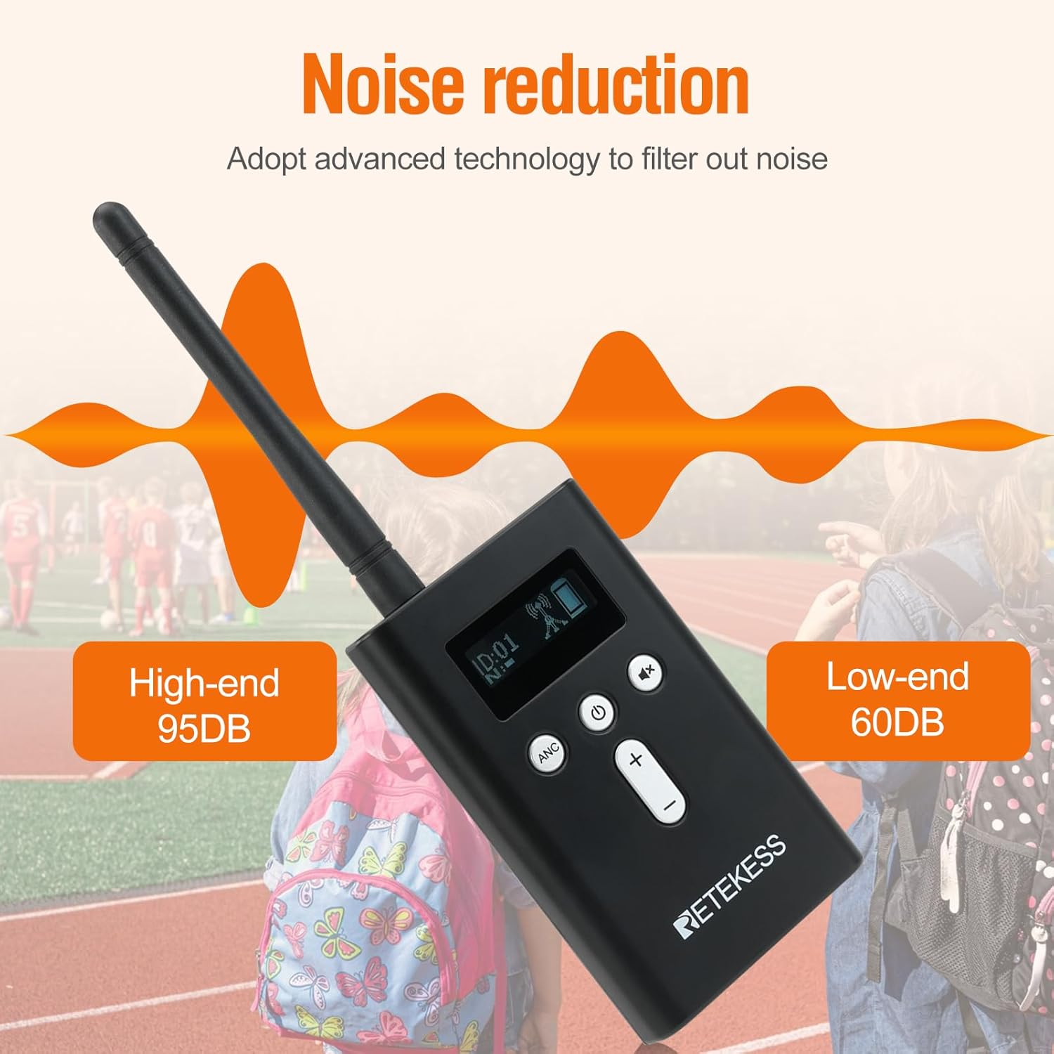 Retekess T130Pro(3Nd Gen T130) Wireless Tour Guide System Headsets, Assisted Listening Devices, Battery Last Long, Noise Reduction, Translation System for School image number 4