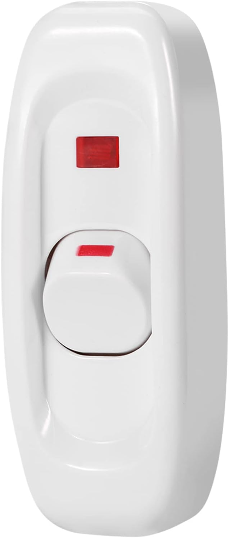 Lamp Switch, On/Off Switch Lamp AC 10A Inline On/Off Table Desk Lamp Cord Cable Switch with LED Indicator Light (White)