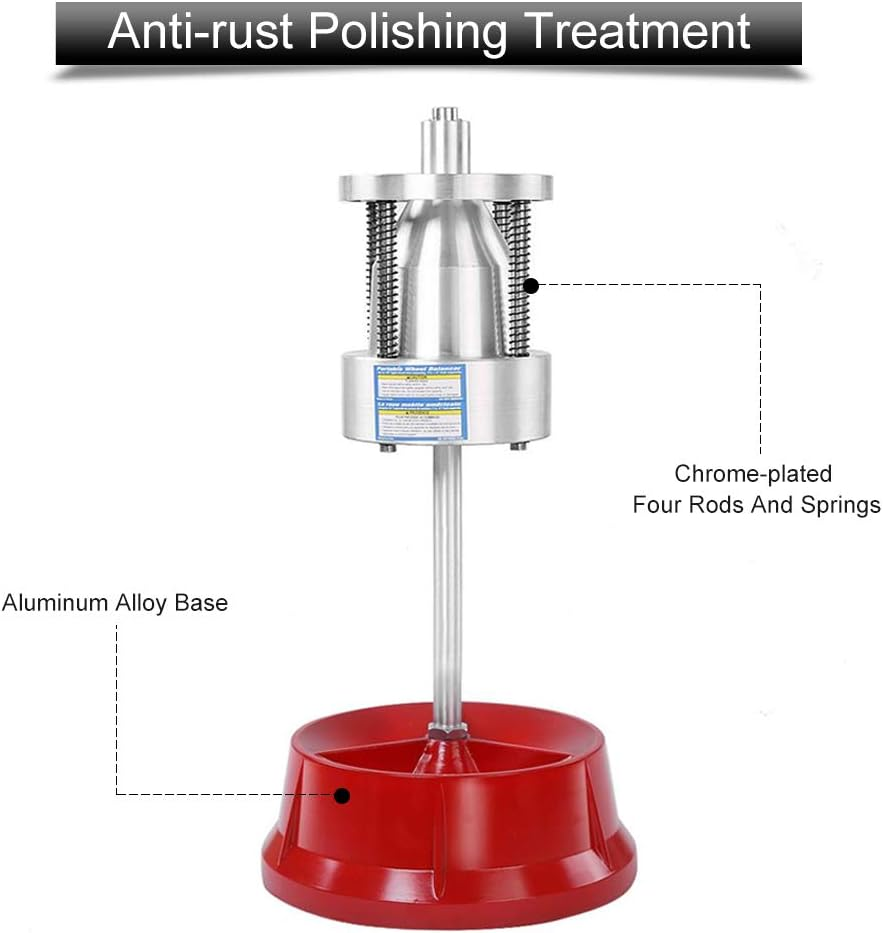 Portable Hubs Wheel Tire Balancer Bubble Level Heavy Duty Rim Tire Balancing Machine for Car Light Truck Wheel Repair Balancer Professional Portable Hubs Wheel Tire Balancer image number 6