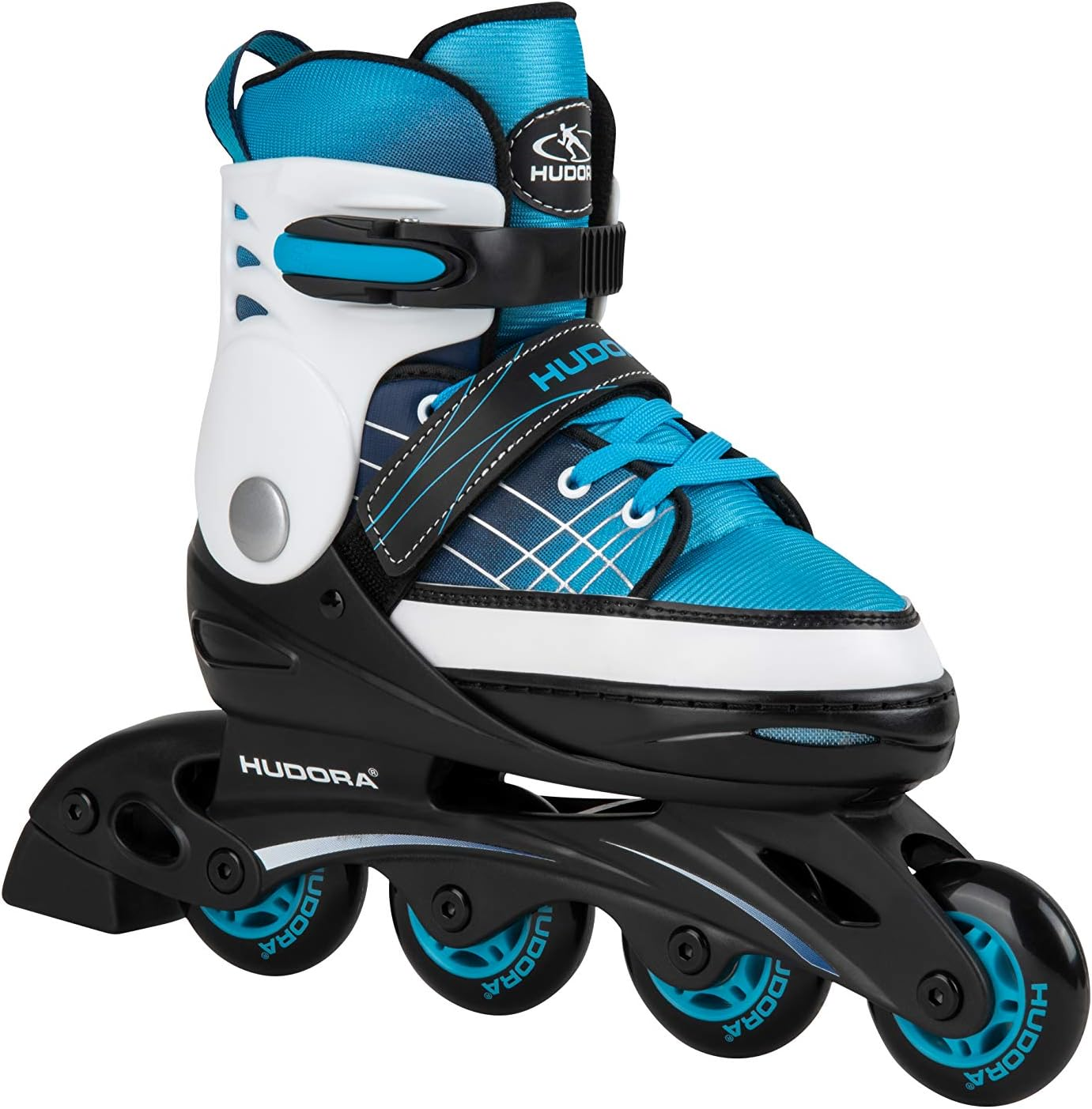 HUDORA Inline Skates Basic in Blue/Mint - Inliner for Children & Teenagers in Various Sizes - Roller Skates Adjustable up to 4 Sizes - Ideal as Entry Model