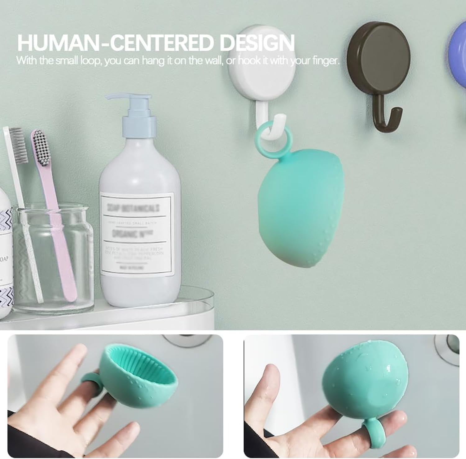 BYVCUI Make up Brush Washing Bowl, Makeup Brush Cleaner Machine, Silicone Brush Scrubber Bowl, Portable Washing Tool Cosmetic Brush Cleaner Cleaning Pad for Women Girl (Pink+Green) image number 4