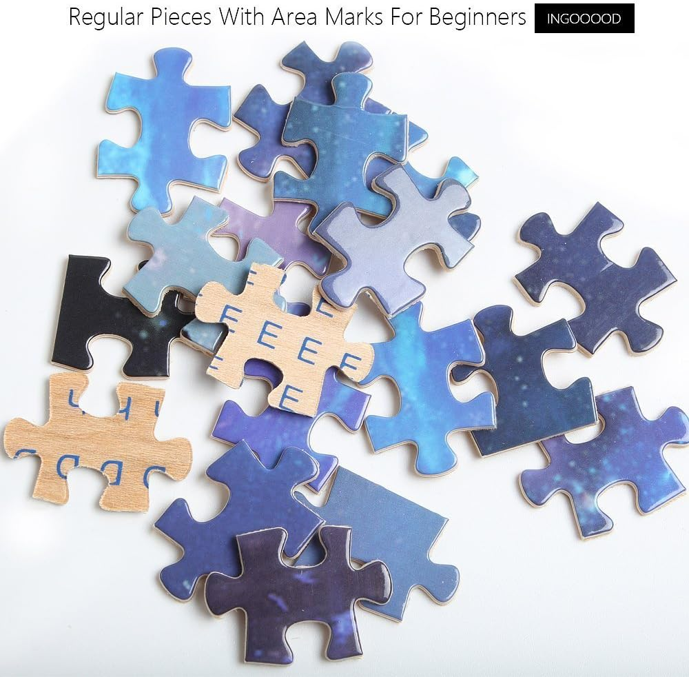 Ingooood Jigsaw Puzzles 1000 Pieces- Imagination Series Fantasy Romantic Star Sea image number 4