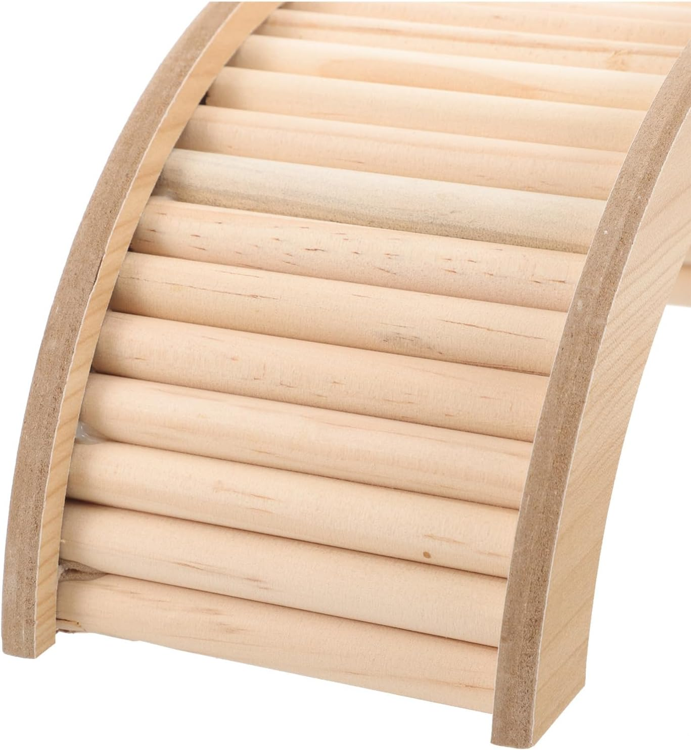 Housoutil Hamster Bridge Wooden Climbing Ladder Medium Size Hamster Ramp Pet Cage Toy for Small Rodents and Chinchillas