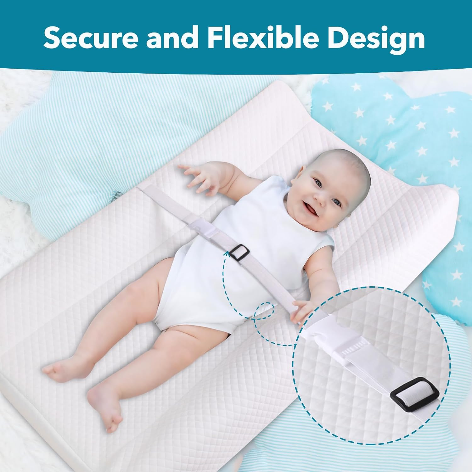 Changing Pad Liners Compatible with Jool Baby, Portable Changing Pad Cover Designed for Jool Baby, Changing Mat Cover for Jool Baby,Cotton, 1 Piece, Size 30.5"X15.8" image number 5