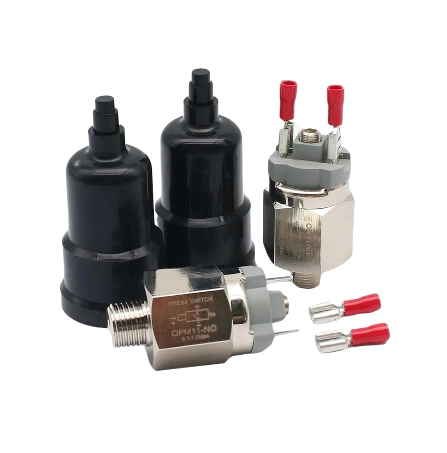 KLVN 1/4" 1/8'' Micro Pressure Adjustable Diaphragm Hydraulic Switch QPM11-NC / QPM11-NO Pressure Switch Wire External Thread Nozzle (Color : OPM11-NC 1-4)