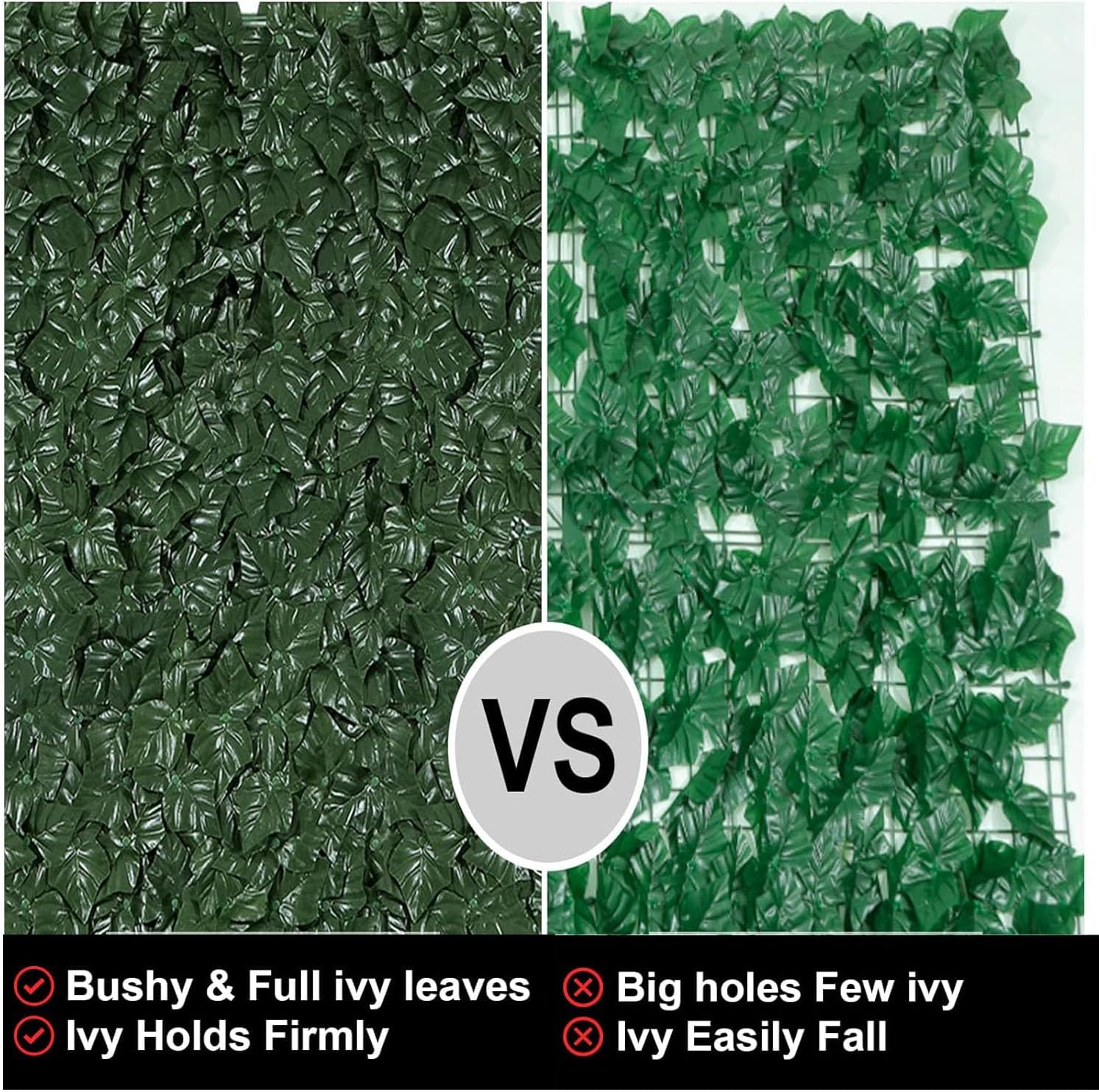 Lxcshljx Artificial Ivy Privacy Fence Screen, 118X40 in Artificial Hedges Fence, Faux Ivy Vine Leaf Greenery Wall Screen, Trellis Fence Leaves Covering Panels for Outdoor Porch Garden Patio Decoration image number 5