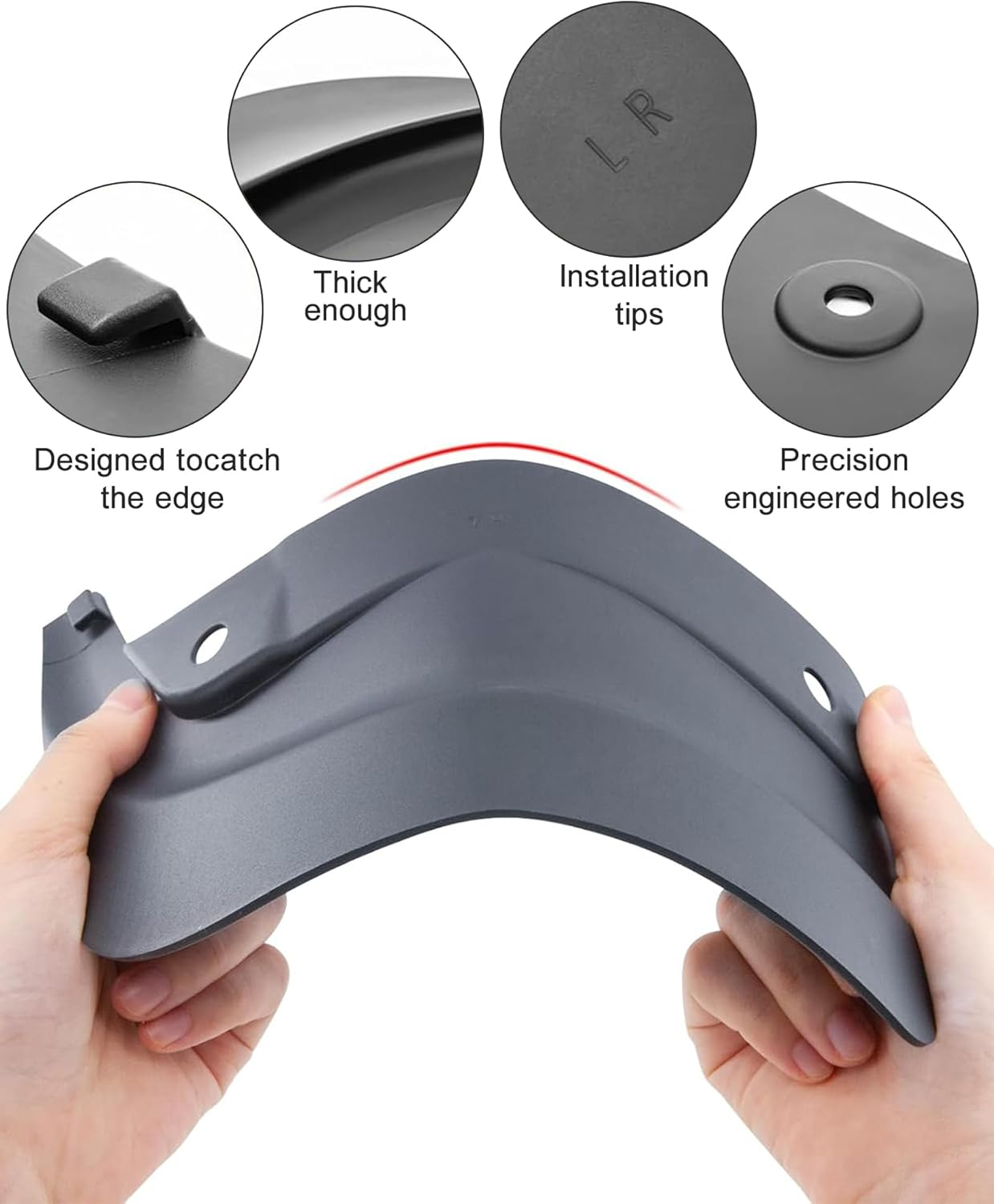 Mud Flaps Splash Guards for Tesla Model Y Juniper 2026-2025, No Drilling Required, Mudguard Fender for 2025 New Model Y Mudflaps Tire Protector Exterior Accessories (Model Y Juniper 2025-2026) image number 2