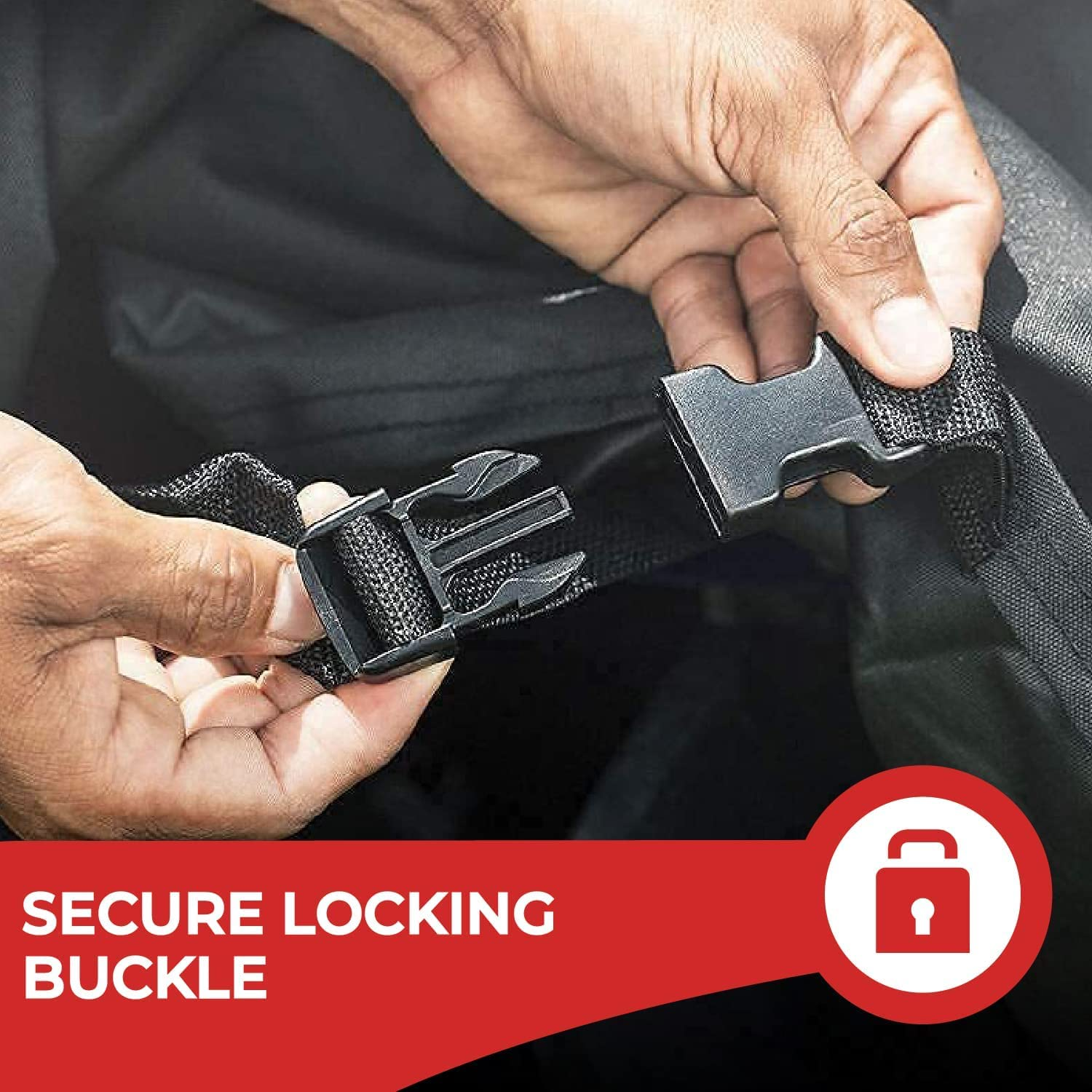 Tough Cover Zero-Turn Mower Heavy Duty - Basic Edition, Certified Waterproof, 210D Marine Grade Fabric, Universal Fit, Outdoor Protection, Zero Turn (Black) Basic Edition - Black image number 5