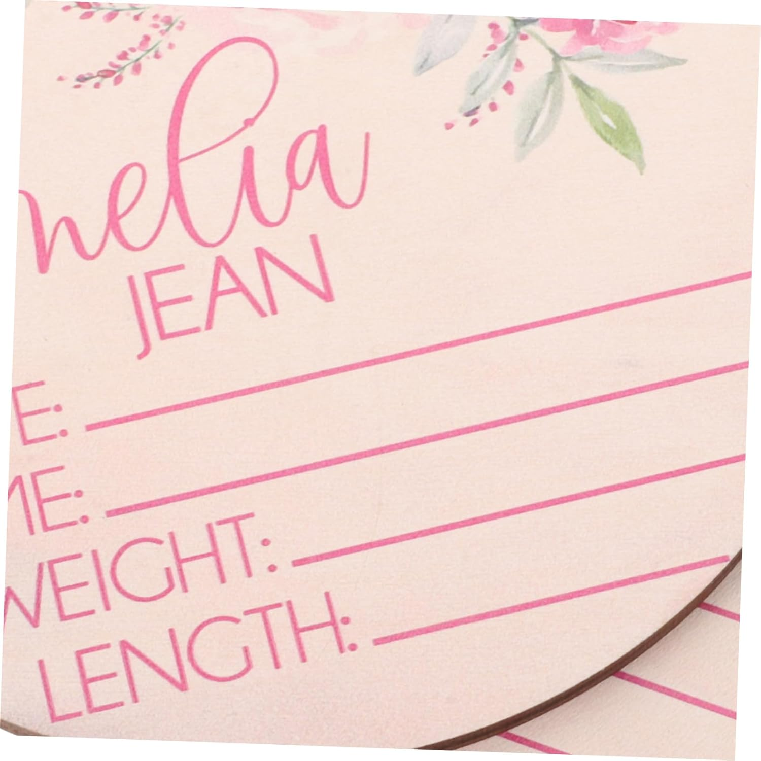 2Pcs Wooden Newborn Name Announcement Sign Nursery Decor for Shower Birth Announcement Name Plaque image number 3