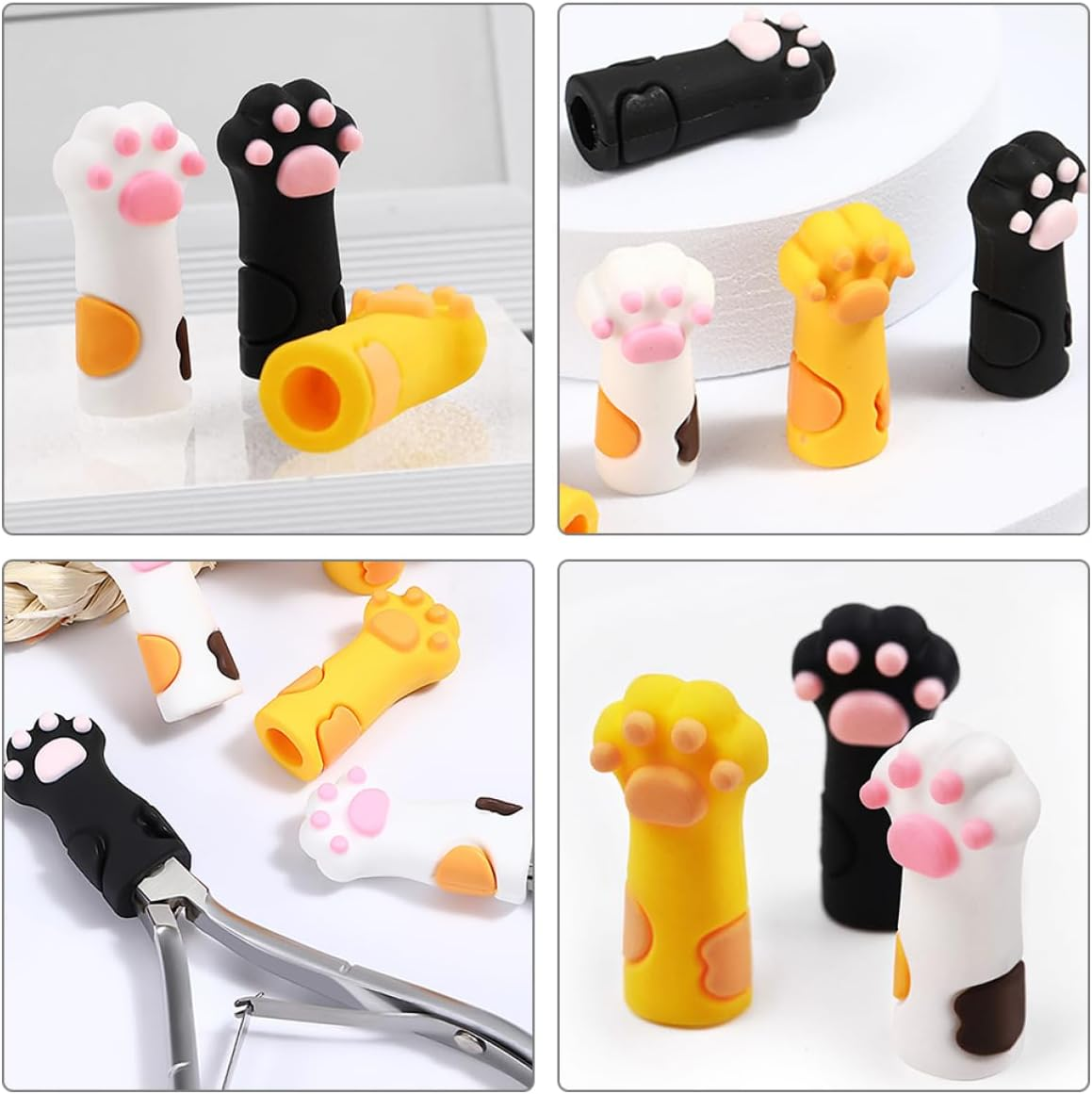 Baluue 3Pcs Cuticle Nipper Cover Silicone Protective Sleeve for Nail Scissors Cute Design for Manicure and Pedicure Random Colors image number 6