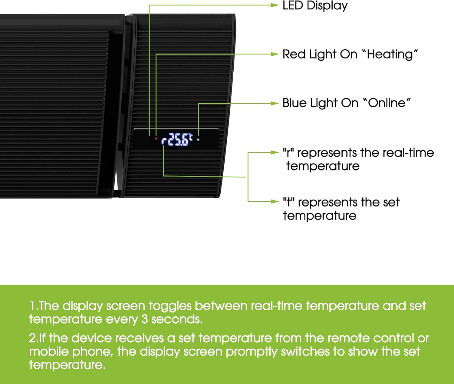 1500W WIFI Infrared Heater for Outdoor, Built-In Thermostat Infrared Heater Strip, Mobile App Control Wall & Ceiling Energy Saving Eco-Friendly Heating Radiant Patio Heater image number 6