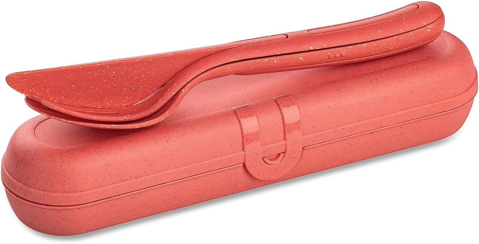 Koziol 8003704 KLIKK Plastic Cutter, Reusable, Knife, Fork, Spoon, Outdoor, Camping, Picnic, Hiking, Holiday, Lunch to Go, Cutlery Set of Three, Plastic