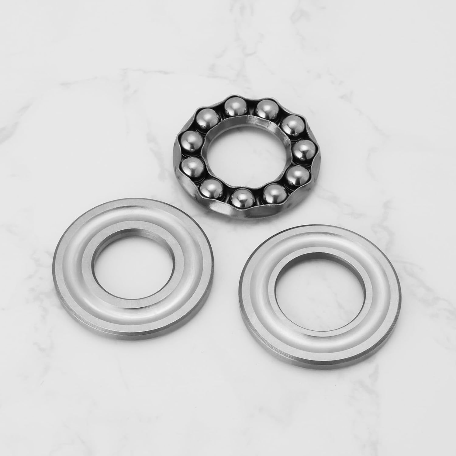 2Pcs Thrust Ball Bearing 51203 with Washers 17Mm Bore 35Mm OD 12Mm Thick Plane Axial Ball Bearing Compatible with Ifor Williams Trailer Knott Jockey Wheel Handle image number 2