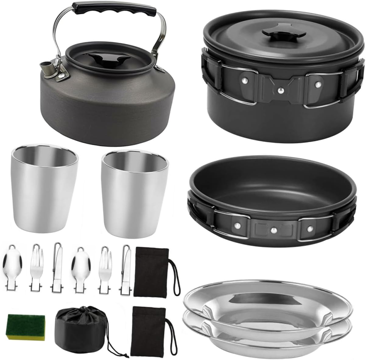 Camping Cookware for Barbecue Person Outdoor Dining Cooker Portable Cooking for Backpacking image number 6