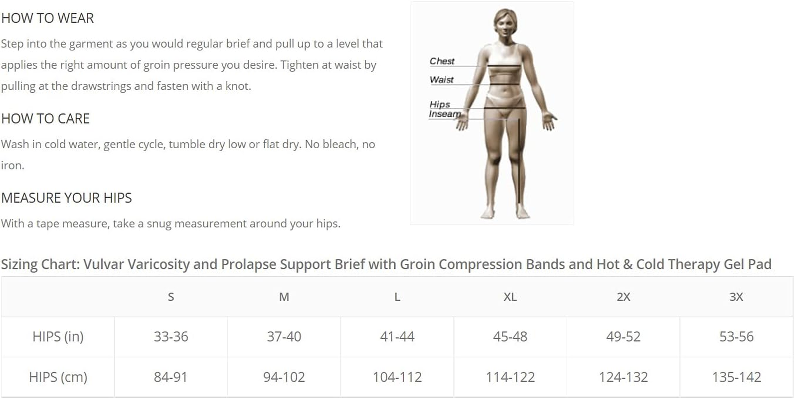 Vulvar Varicosity and Prolapse Support Brief with Groin Compression Bands - 521 image number 4