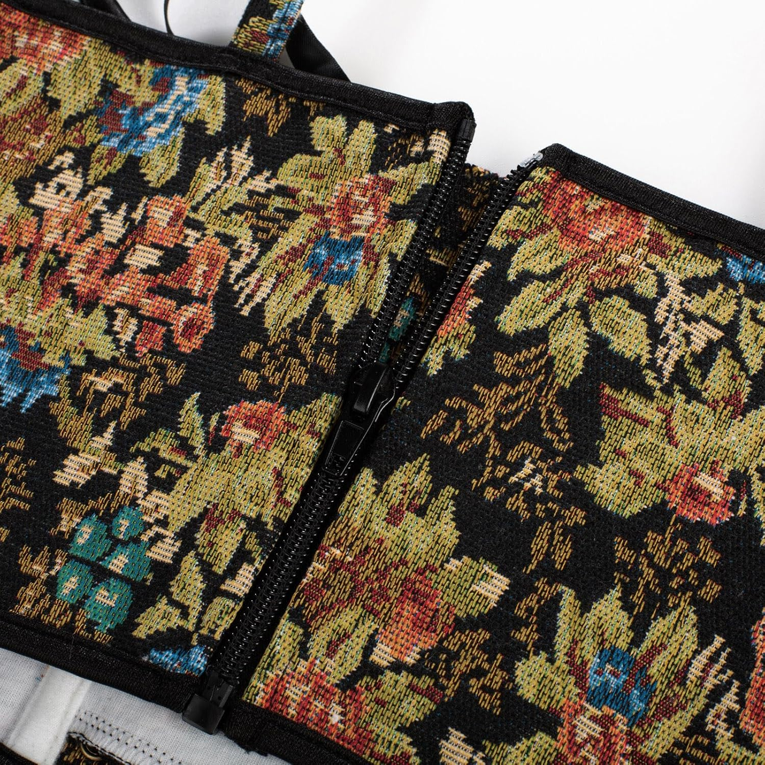 Scarlet Darkness Corset Belt for Women Floral Lace up Boned Underbust Corset Waist Belts image number 3