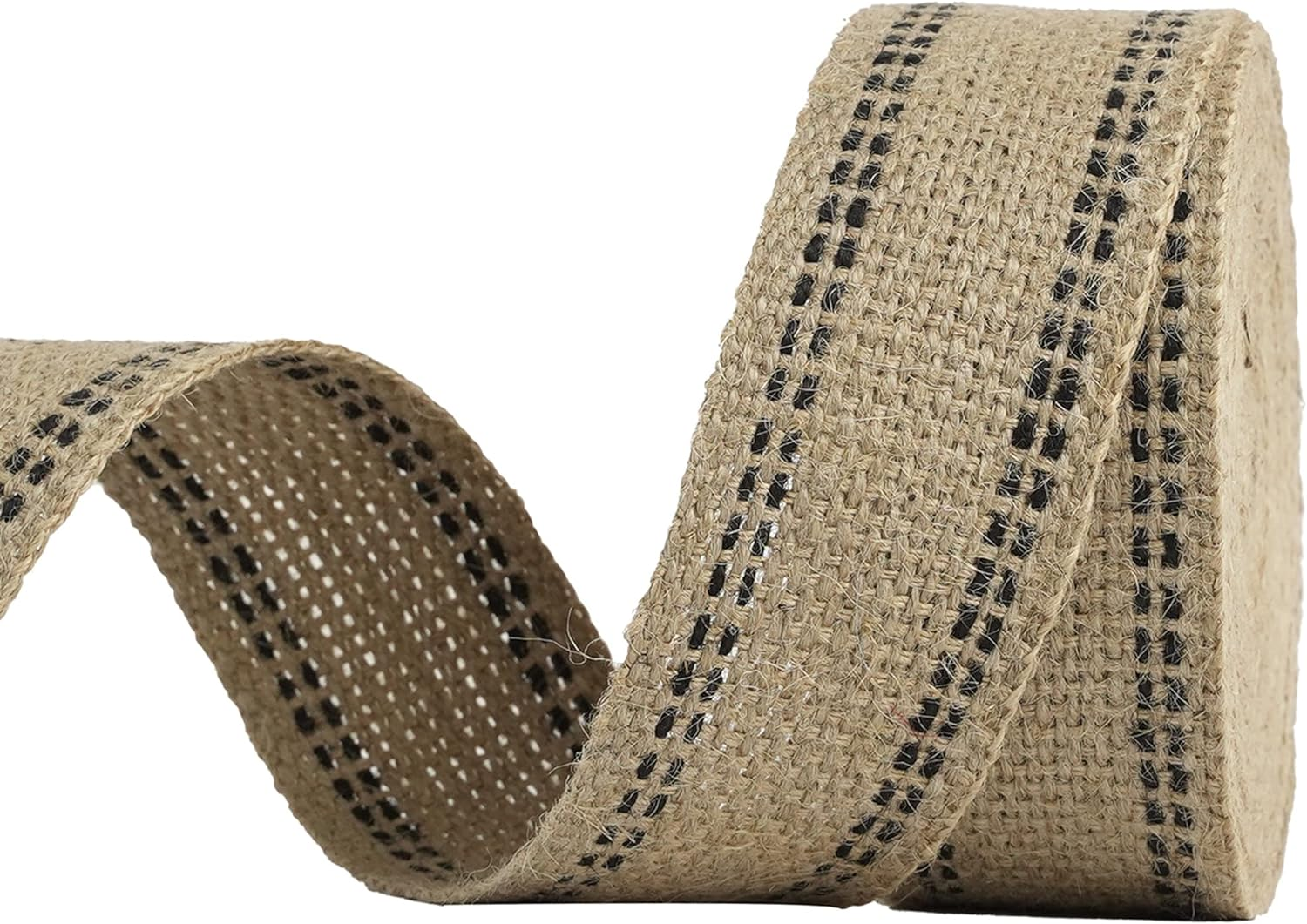 MEEDEE Red Jute Webbing 2 Inch Upholstery with Red Stitching - Heavy Duty Furniture Webbing for Chairs, Christmas Garland, Jute Wreath, Banner (10 Yards)