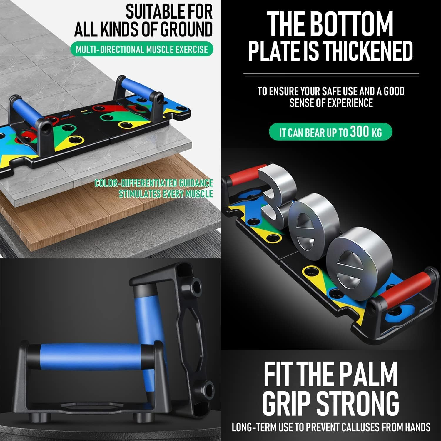 WOYAODONG Push up Board Fitness Equipment，Push up Bar Core Muscle Trainer，Portable Adjustable Pushup Board for Muscle Training for Home Office Workout