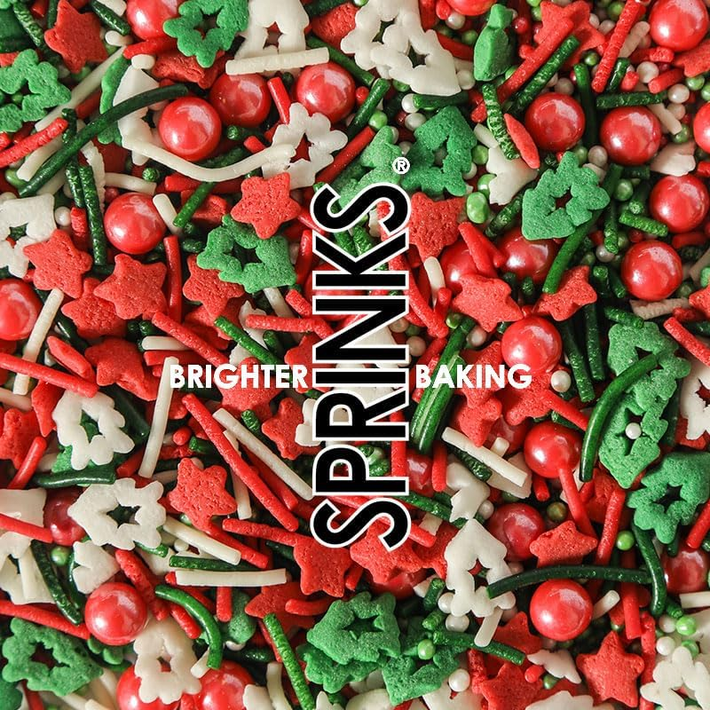 Sprinks Oh Holiday Tree Sprinkles 500G | Multicolour Edible for All Occasions | Cake Decorating Baking Decorations | Cake Decorations for Cakes image number 1