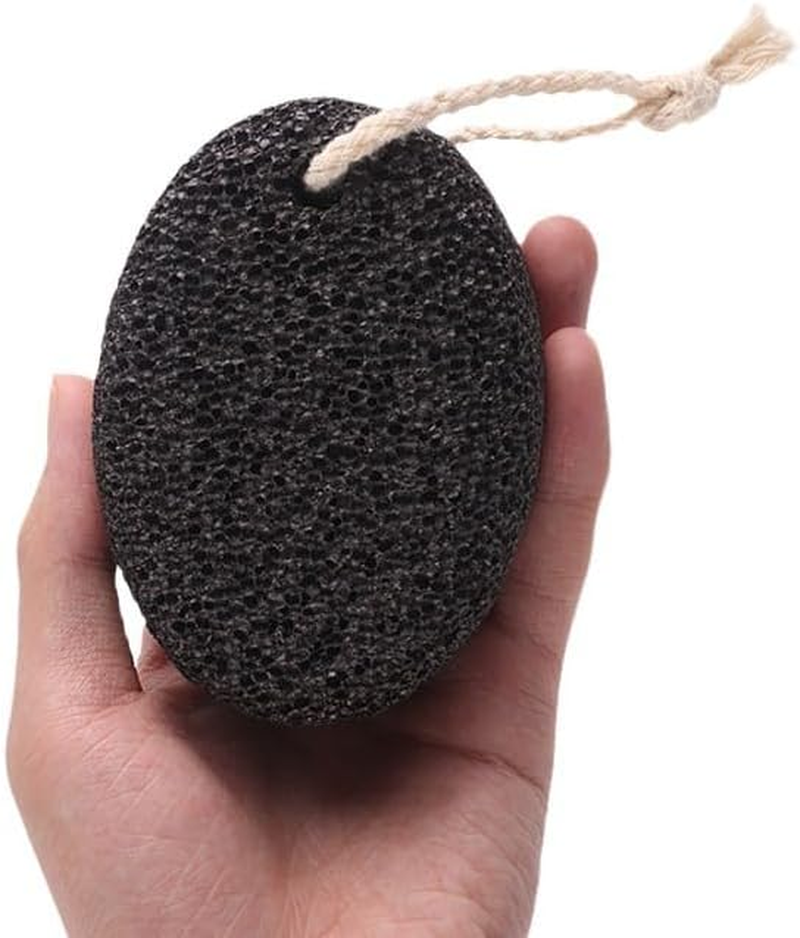 Natural Volcanic Pumice Stone for Feet Pumice Cleaning Stone for Sole of the Foot,Edges of the Foot,Toe Seams Deep Clean,Foot Scrubber for Dead Skin Remover (Black, 10 * 7 * 4.5CM)