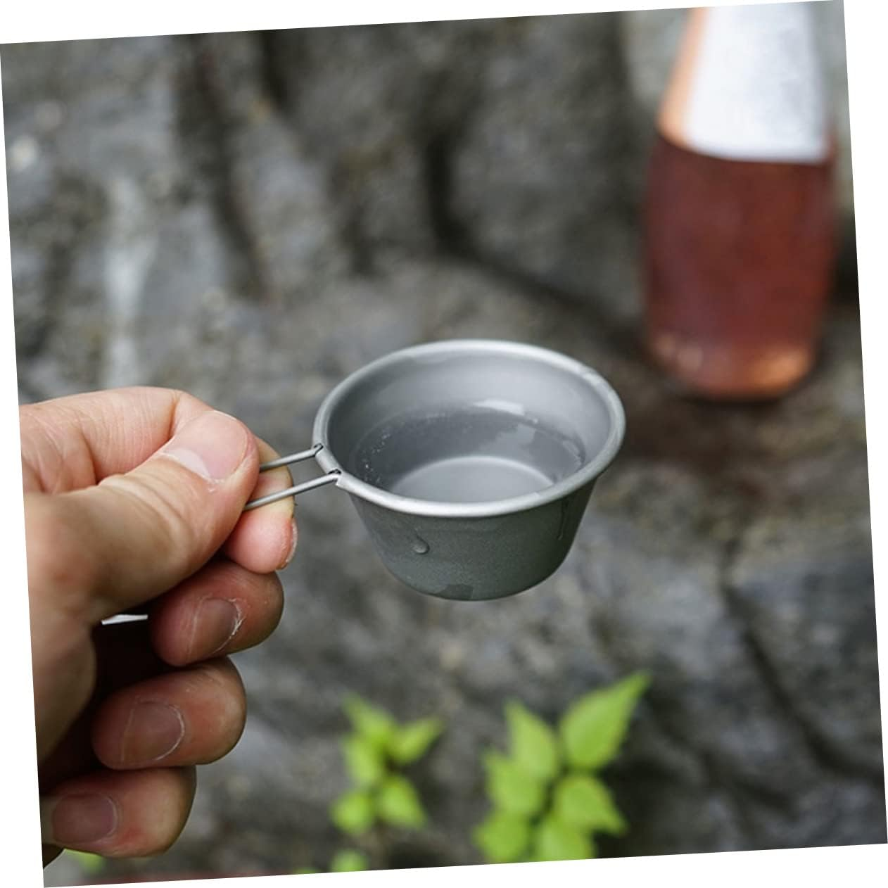 Zerodeko Portable Shot Glass Lightweight Camping Cup for Outdoor Barbecue Hiking and Picnics Stainless Steel Mini Wine Glass Portable and Practical for Scenario image number 4