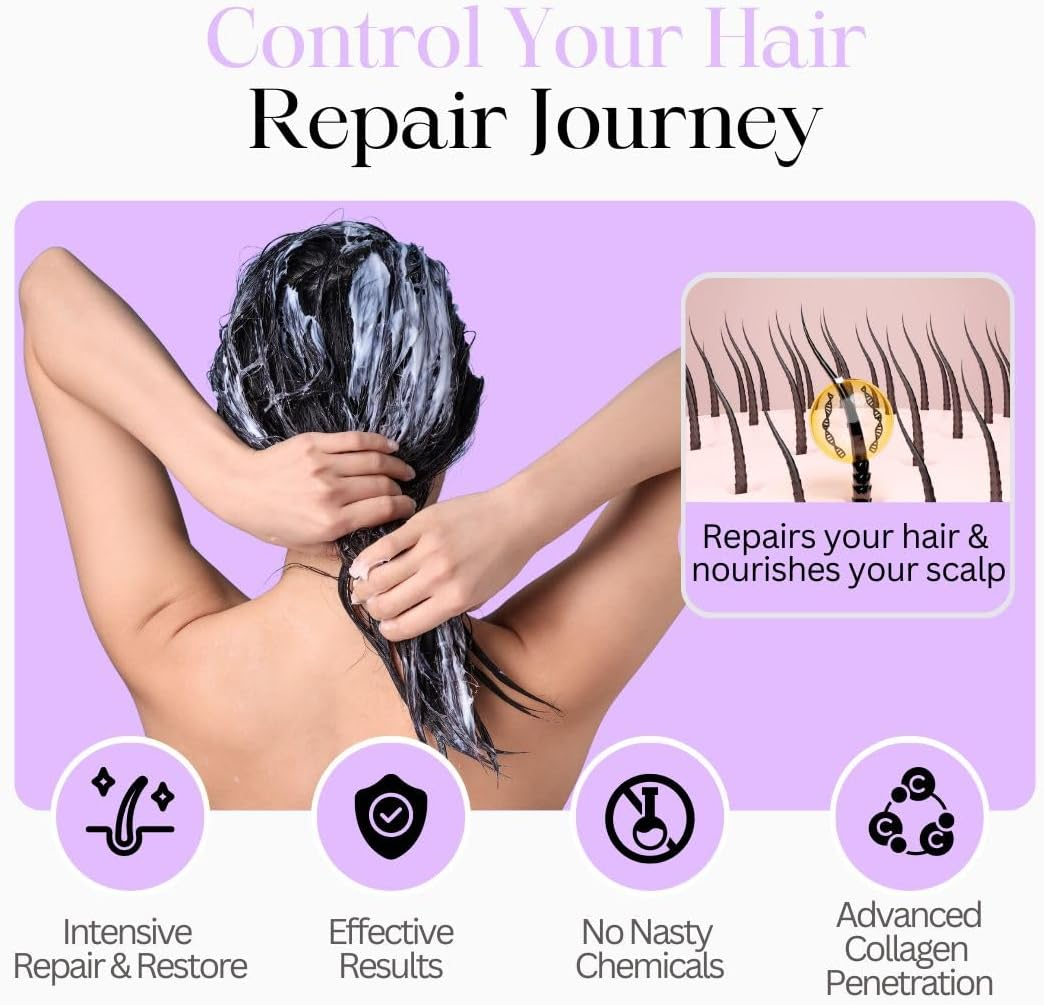 Maca Essence Repair Premium Hair Treatment Mask. Collegen Repairs, Strengthens, & Nourishes All Hair Types. Paraben-Free, Sulfate-Free, Colour-Safe, 500Ml/16.9 Fl Oz. image number 1