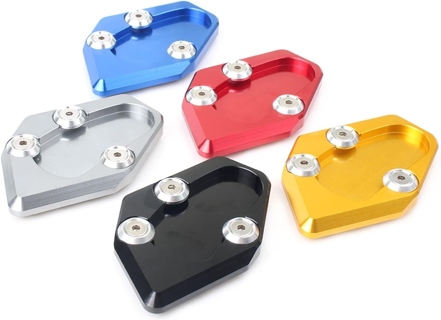 KANGYEBAIHUODIAN Motorcycle Kickstand Foot Side Stand Extension Pad Support Plate Fit for Yamaha T-MAX 530 2015 2016 Tmax530 Aluminum Alloy (Color : Red)