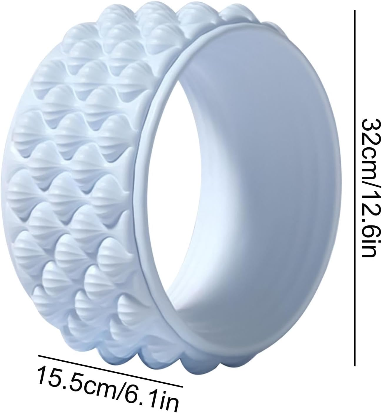 Leoleozz Back Roller - Yoga Wheel for Deep Tissue Muscle Recovery | Multifunctional Fitness Accessories, Core Exercise Tool for Families, Friends (Blue) image number 1