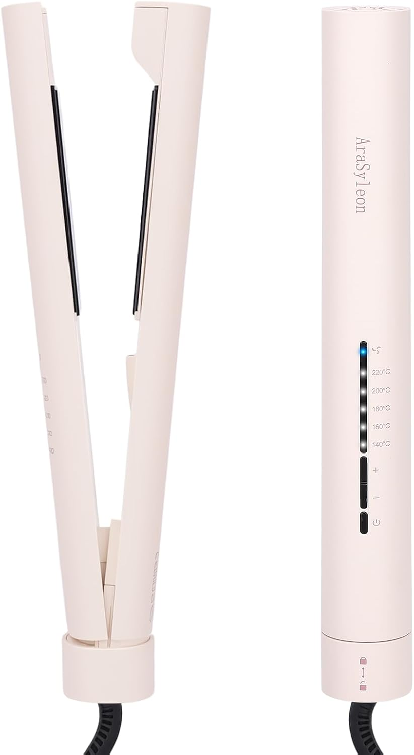 Arasyleon the 2-In-1 Straightener for Hair with Ceramic Plates (31Mm) in 30 Seconds Reaches the Desired Temperature (140-220&deg;C), Ideal for Daily Straightening and Curling.