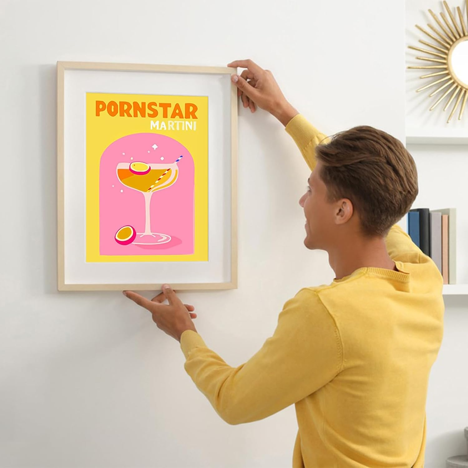 UOY Paint by Numbers, Cocktail Painting by Numbers, 6 Pieces, Paint by Numbers, Adult Painting Set, Painting Adults for Home Decor (15 X 20 Cm) image number 2